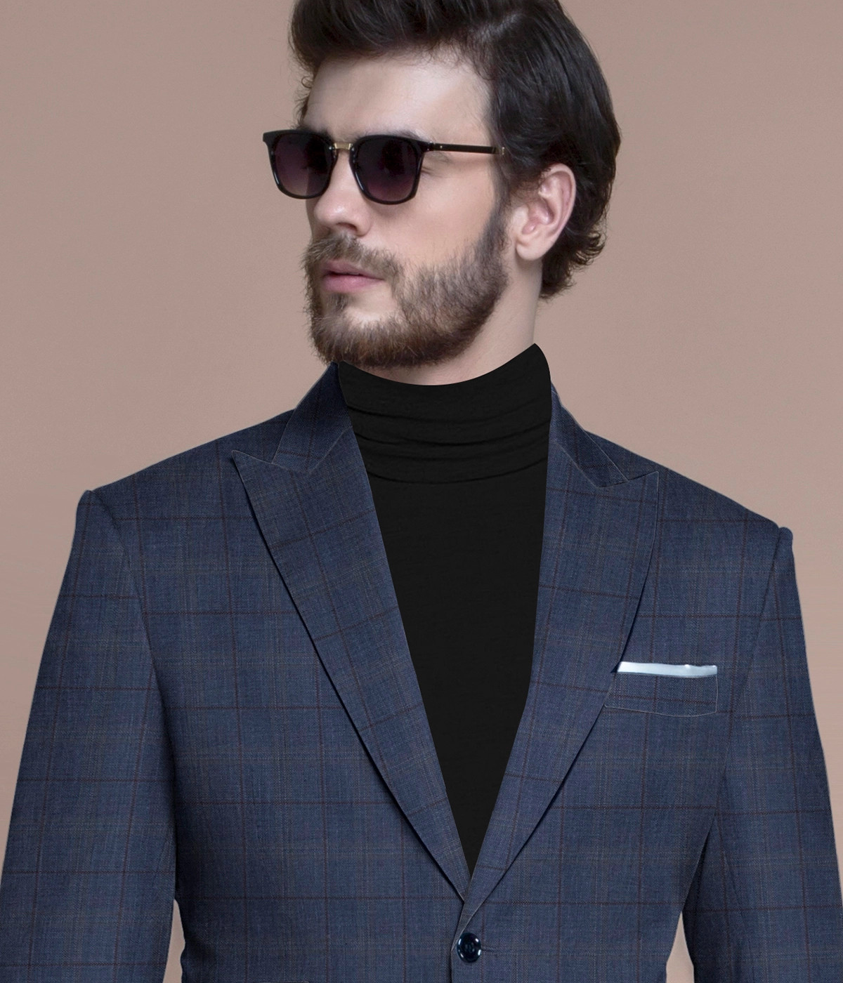 Detroit Blue Checks Vegan Blazer-1