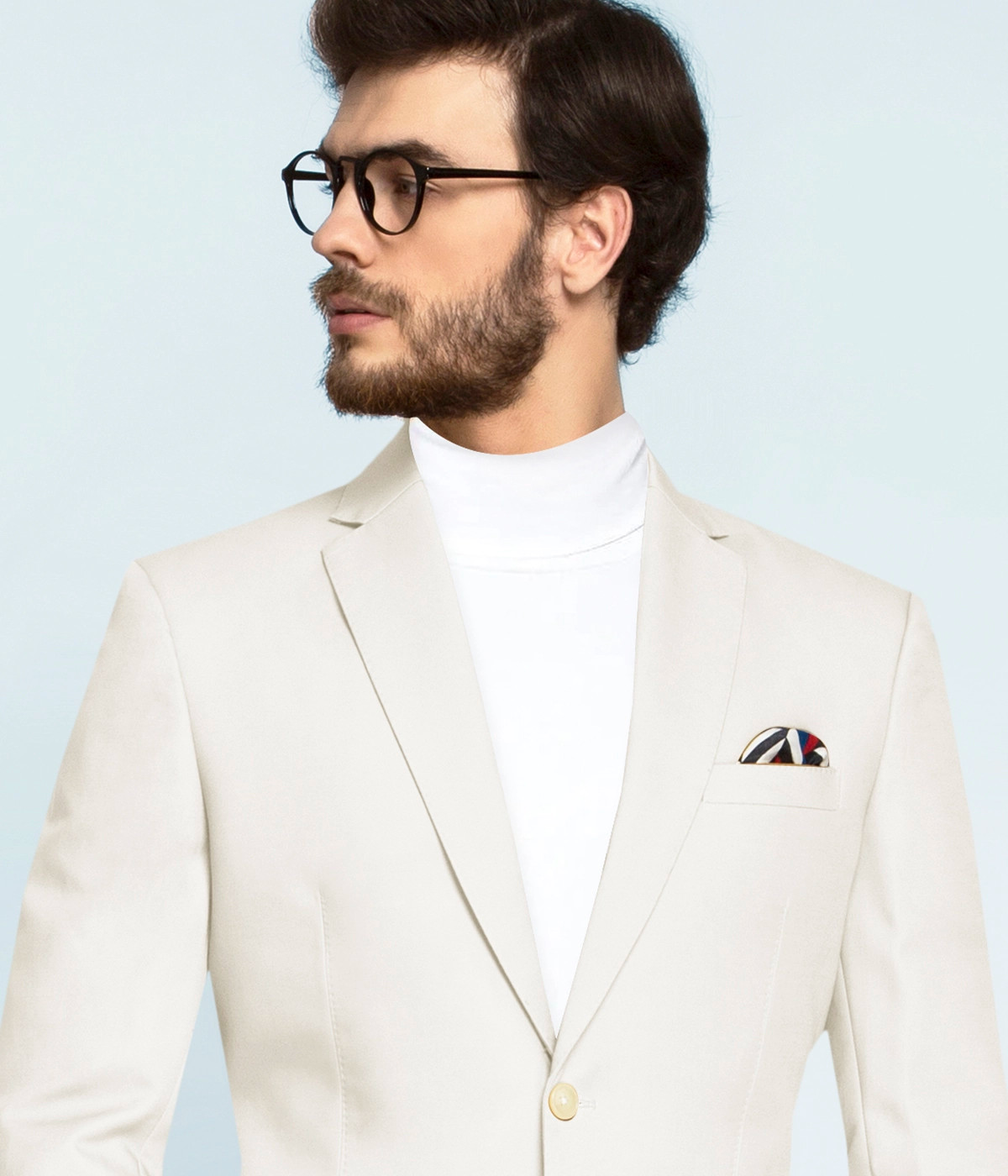Vegan Ivory Cotton Blazer-1
