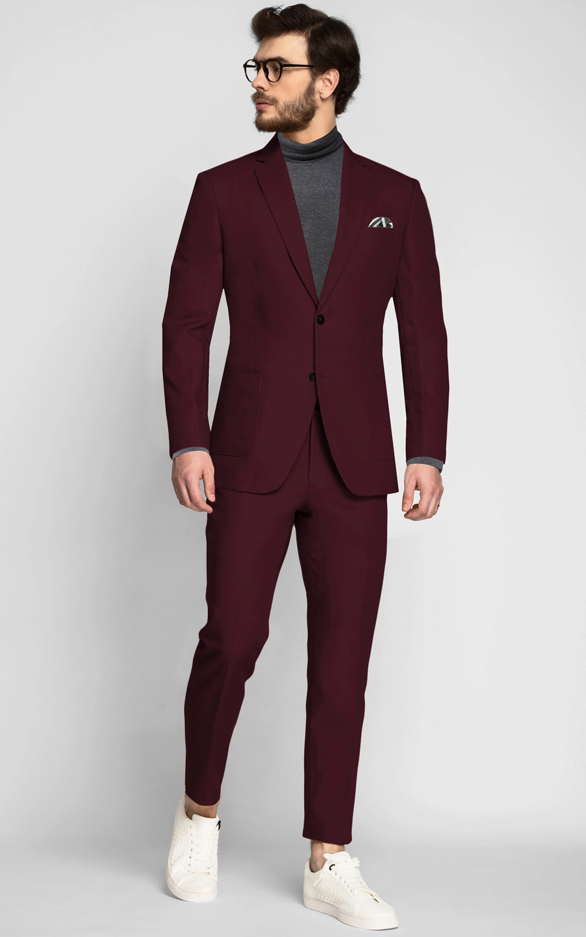 San Diego Burgundy Cotton Blazer