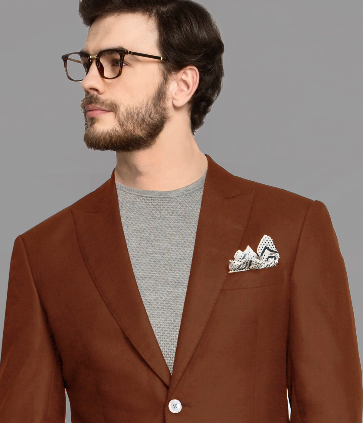 Burnt Rust Wool Blazer-1