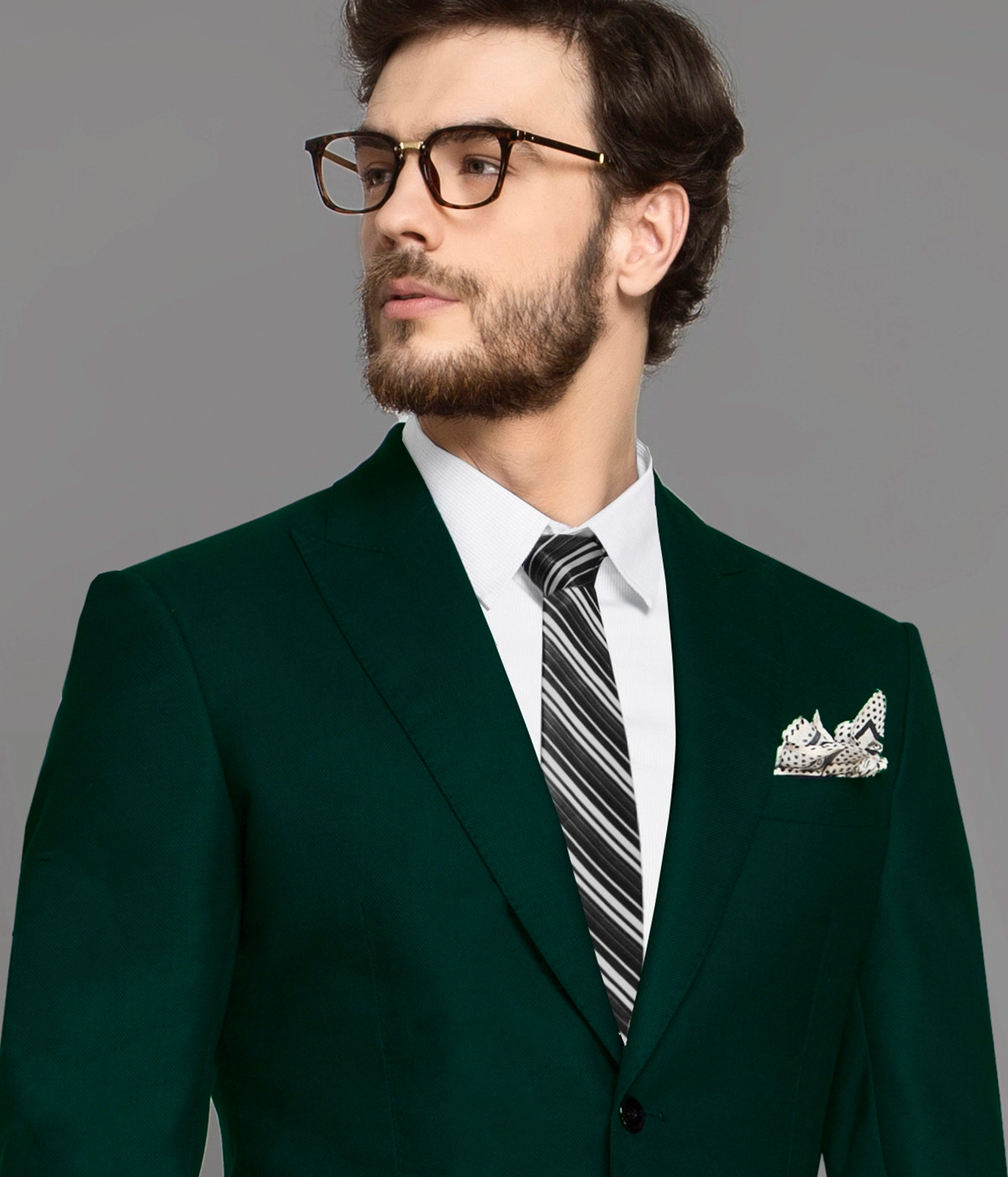Alaska Pine Green Wool Blazer-1