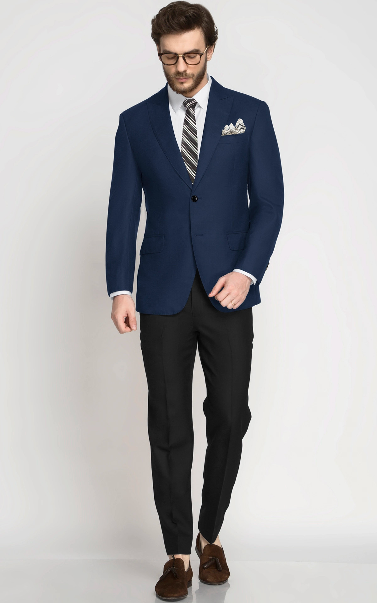 Turkish Blue Wool Blazer