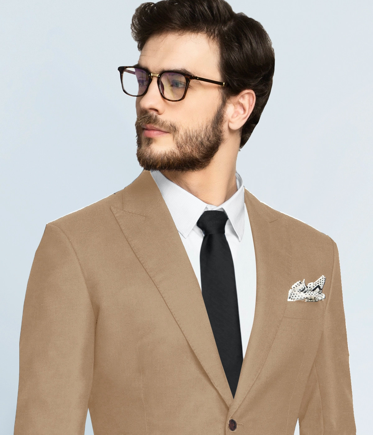 Sand Brown Wool Blazer-1