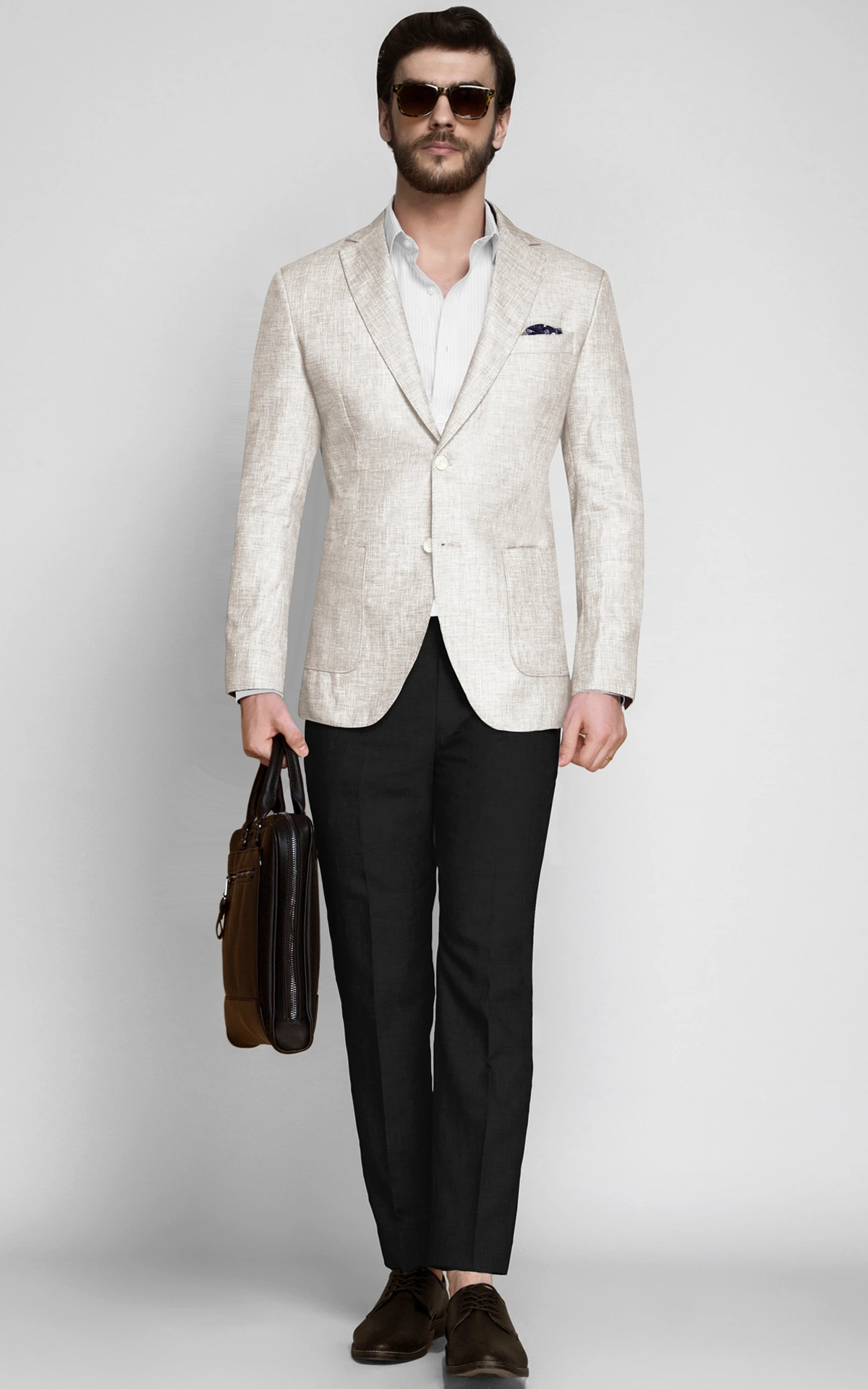 Hawaii Beige Linen Blazer