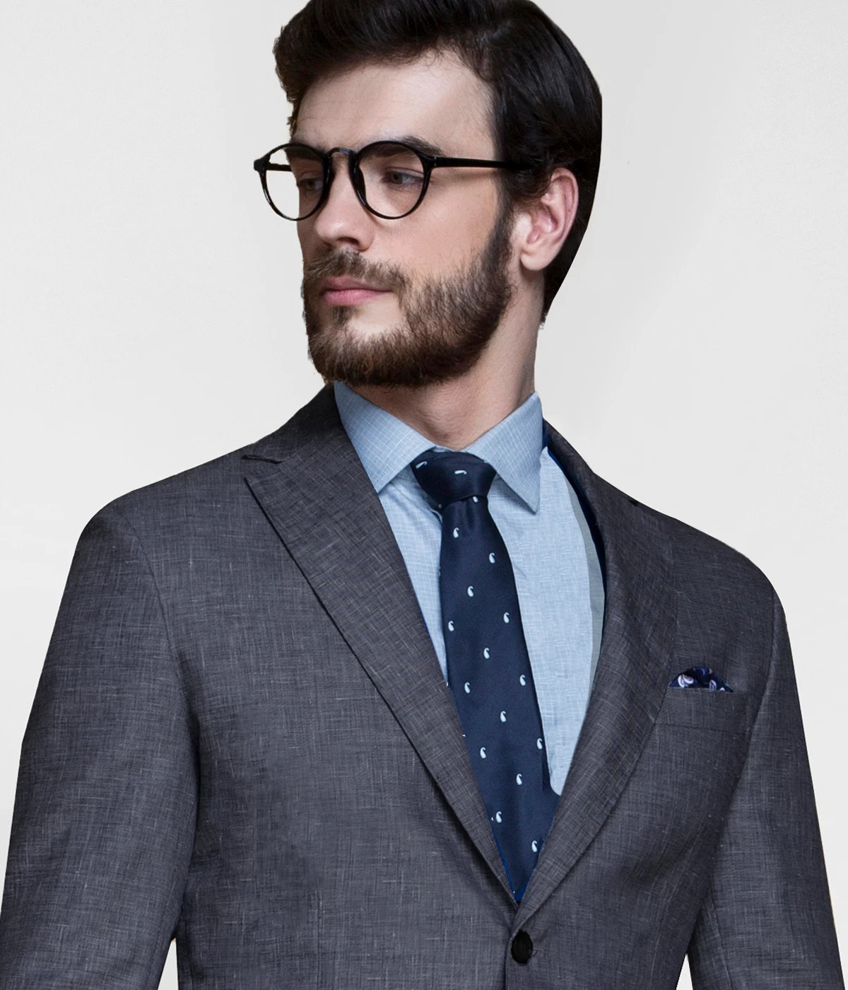 Irish Grey Linen Blazer-1