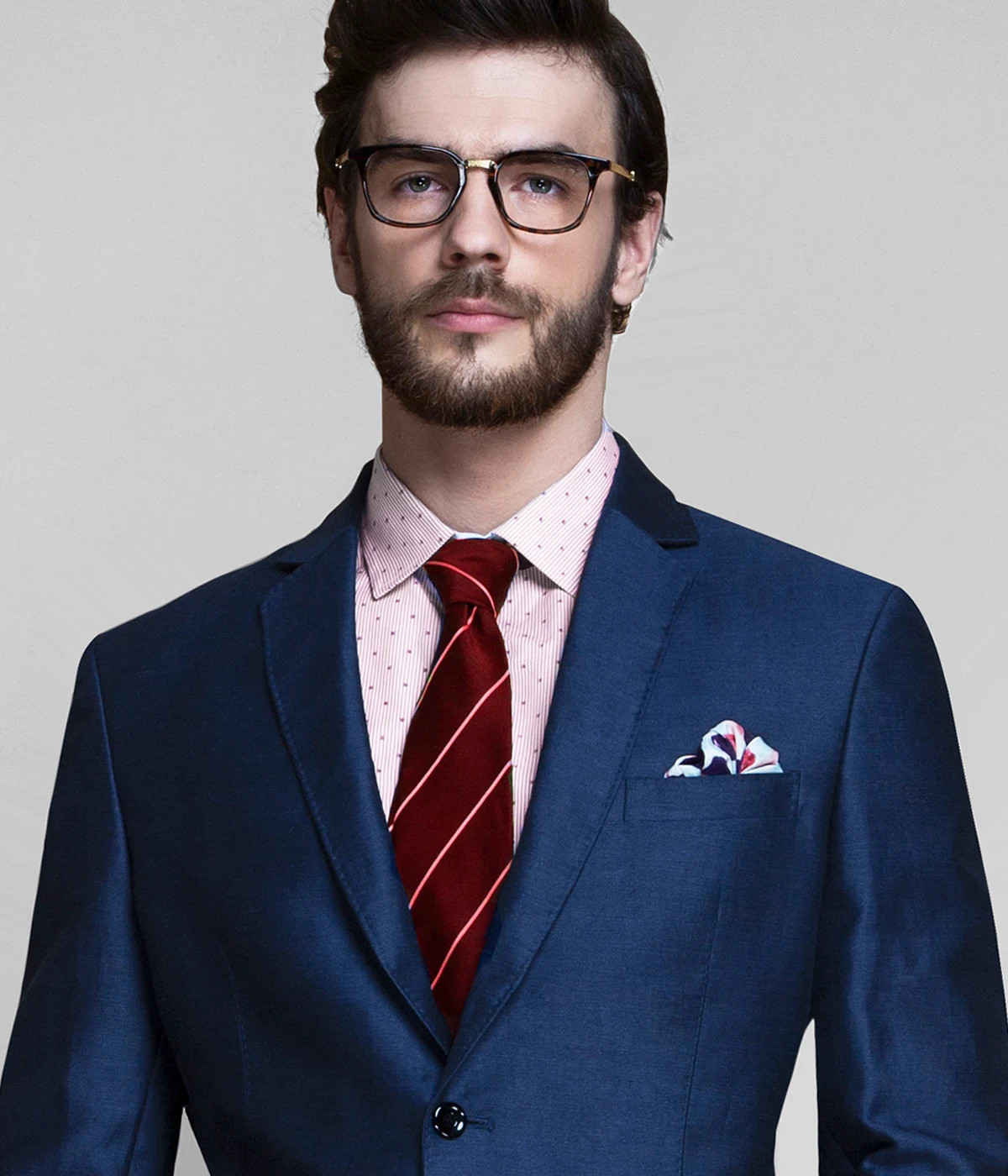 Soho Blue Linen Wool Blazer-1
