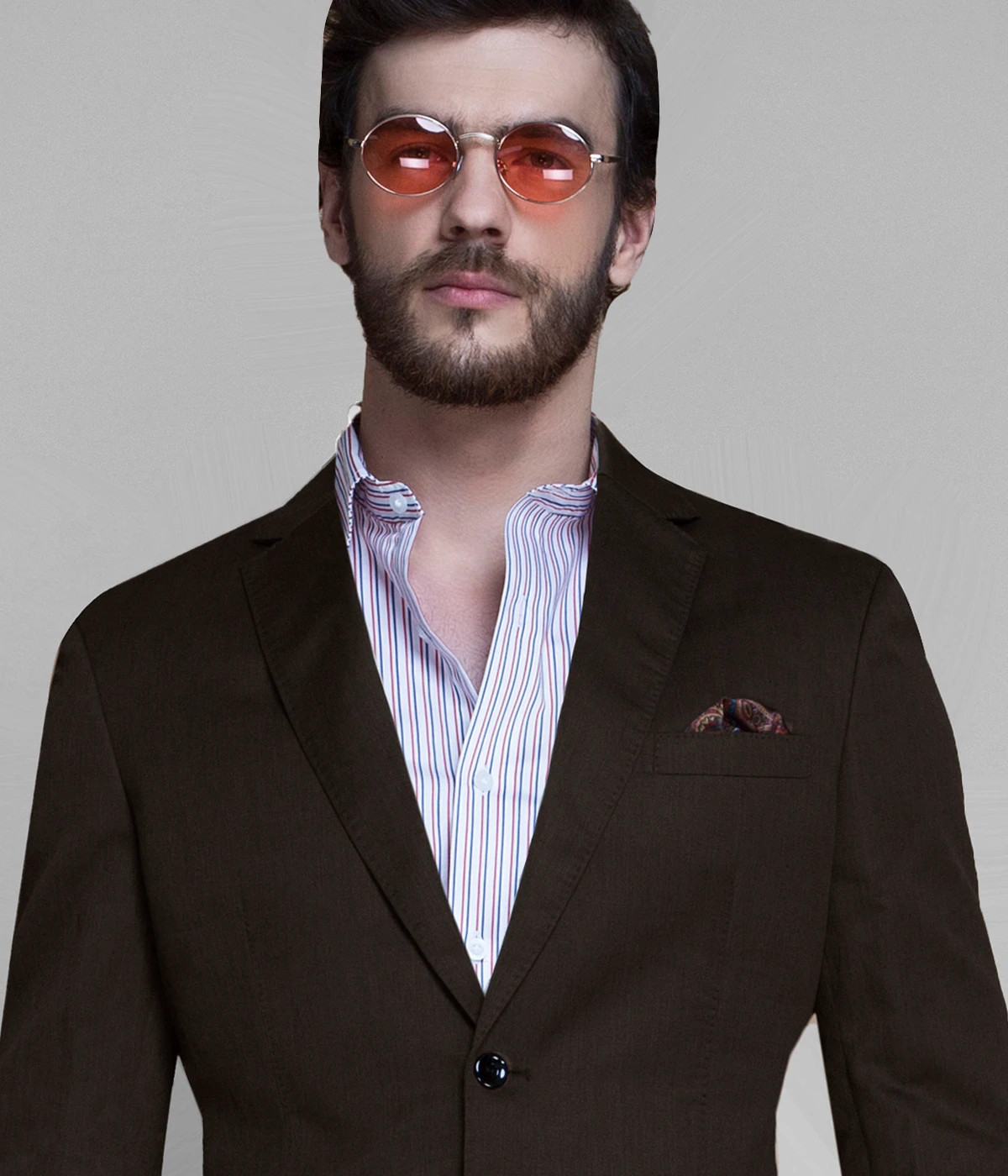 Siena Coffee Brown Linen Blazer-1