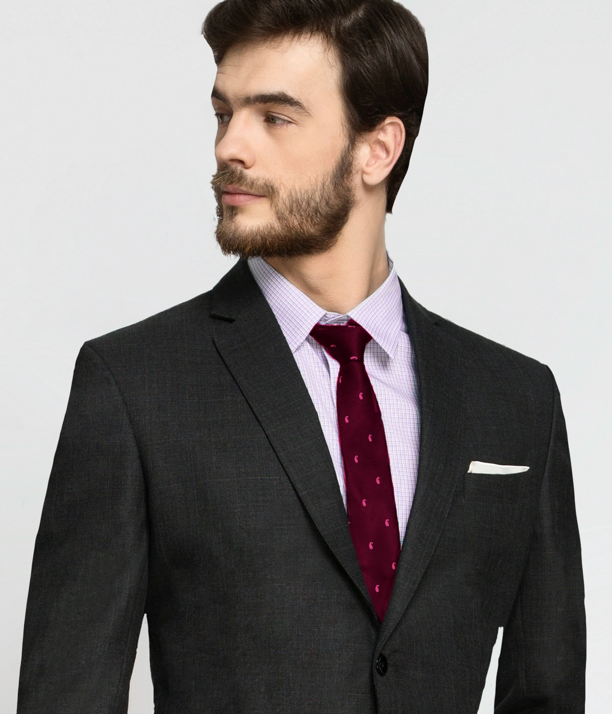 Milano Charcoal Grey Checks Blazer-1