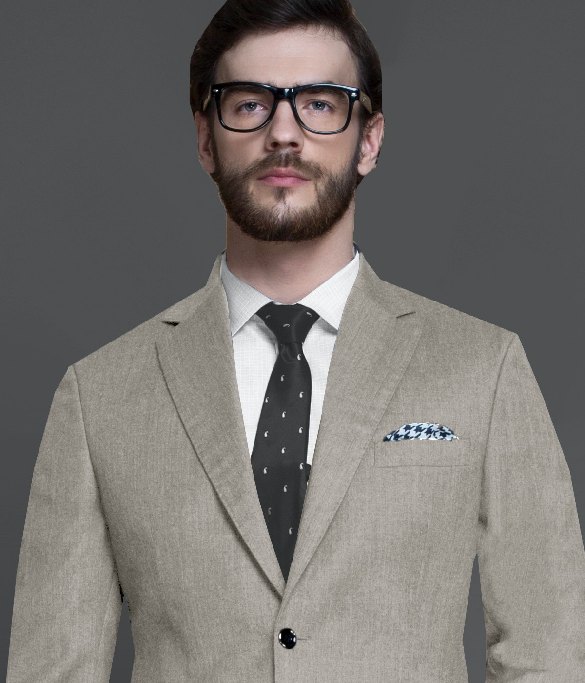 Hampstead Khaki Ecru Flannel Blazer-1