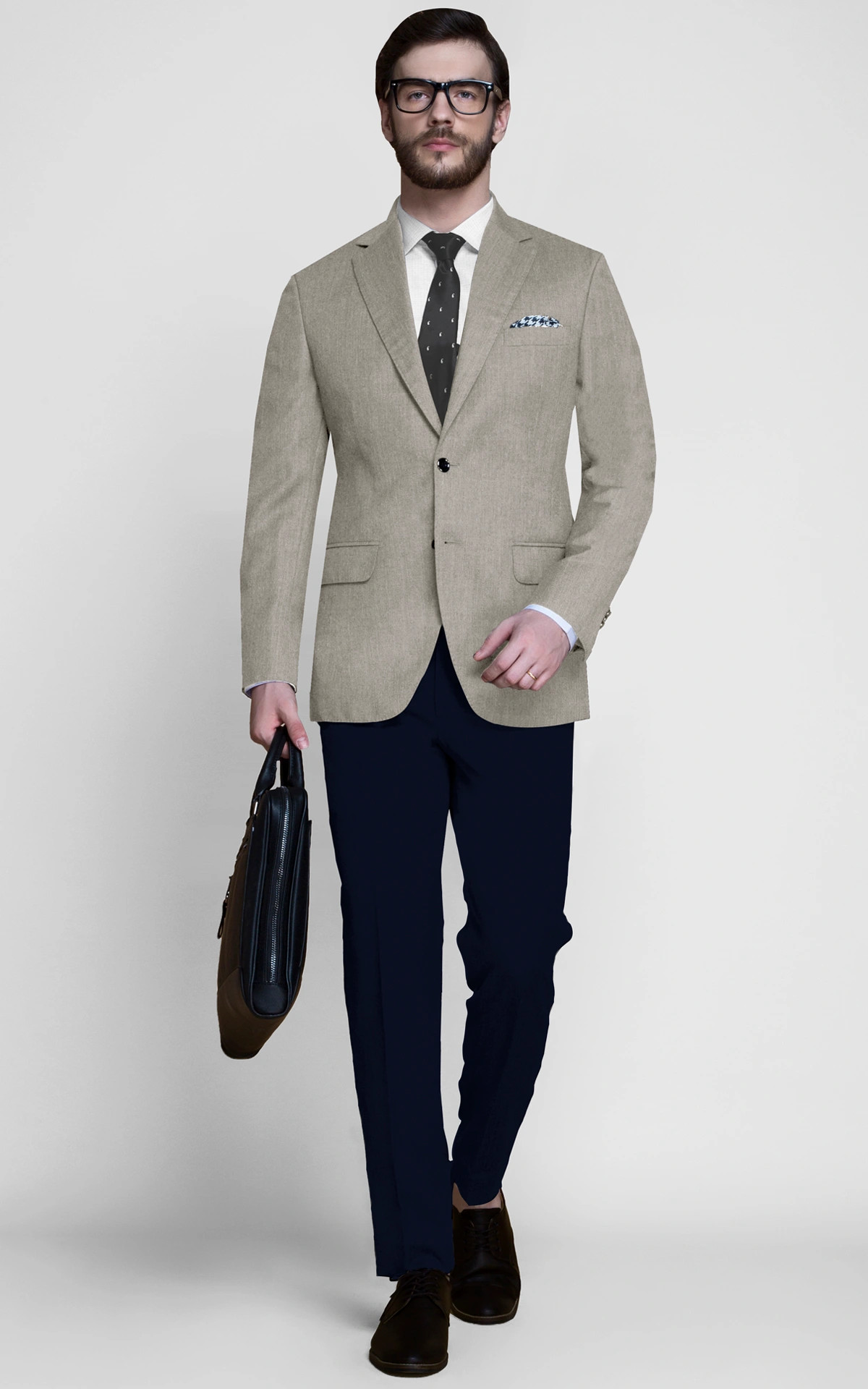 Hampstead Khaki Ecru Flannel Blazer