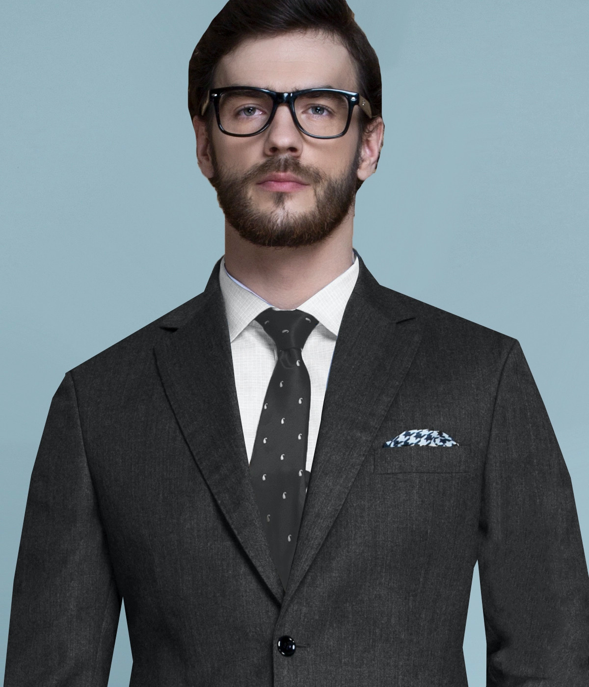 Charcoal Herringbone Custom Blazer-1