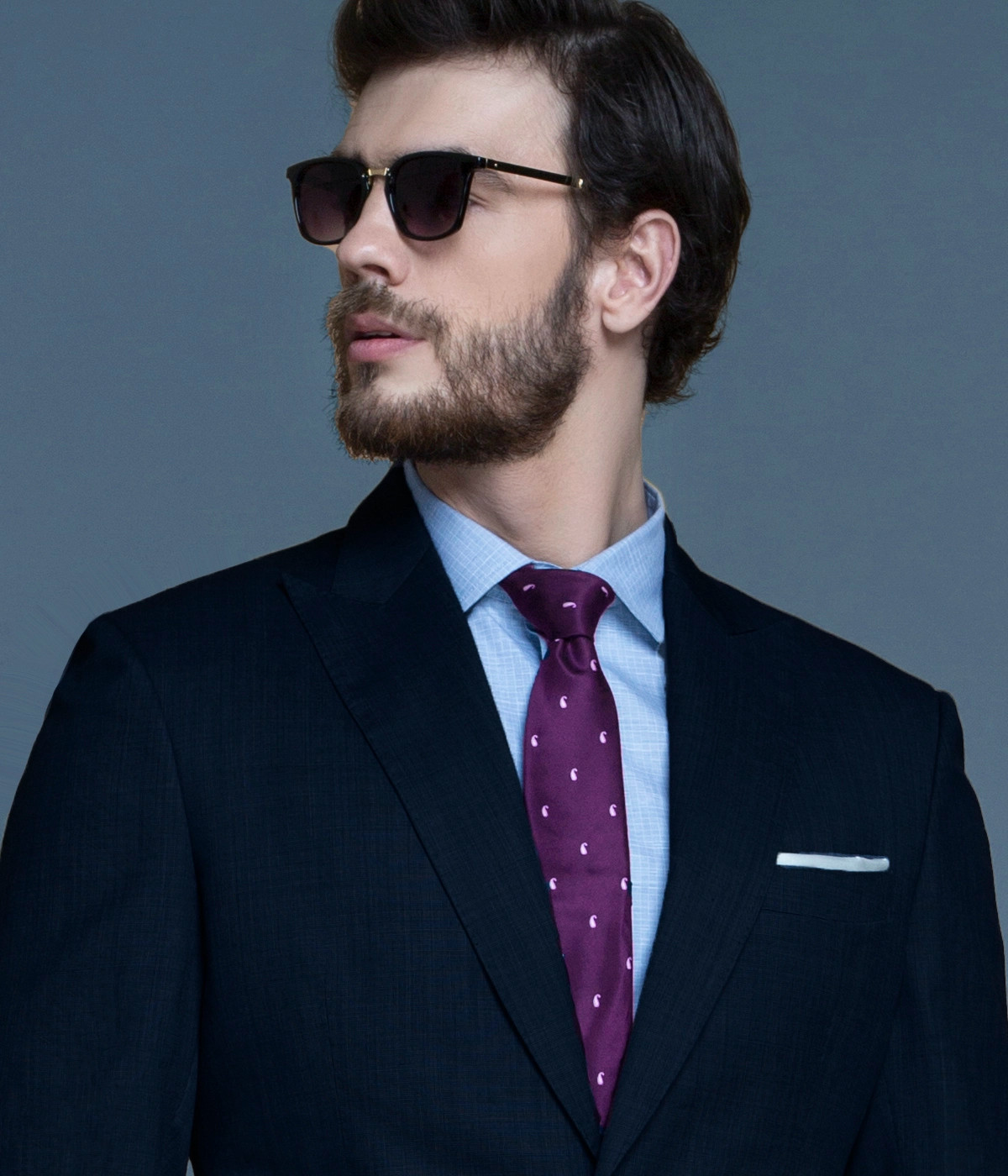 Lazio Houston Blue Nailhead Blazer-1