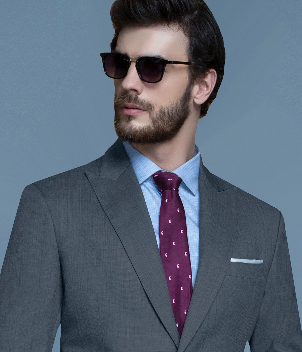 Gray Wool Custom Blazer-1