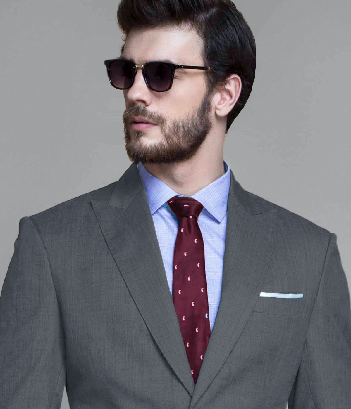 Nordon Grey Sharkskin Blazer-1