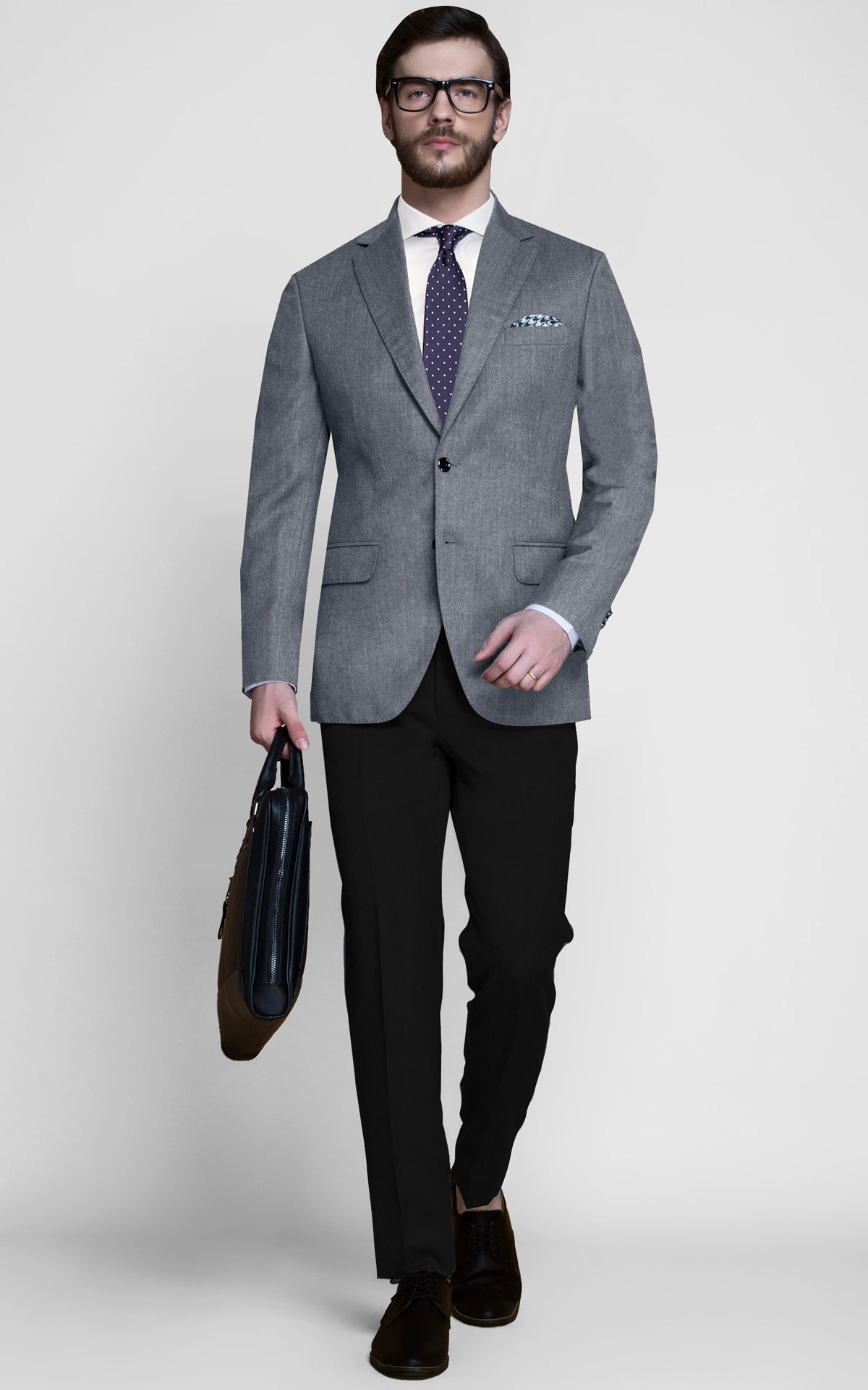 Highgate Light Grey Flannel Blazer