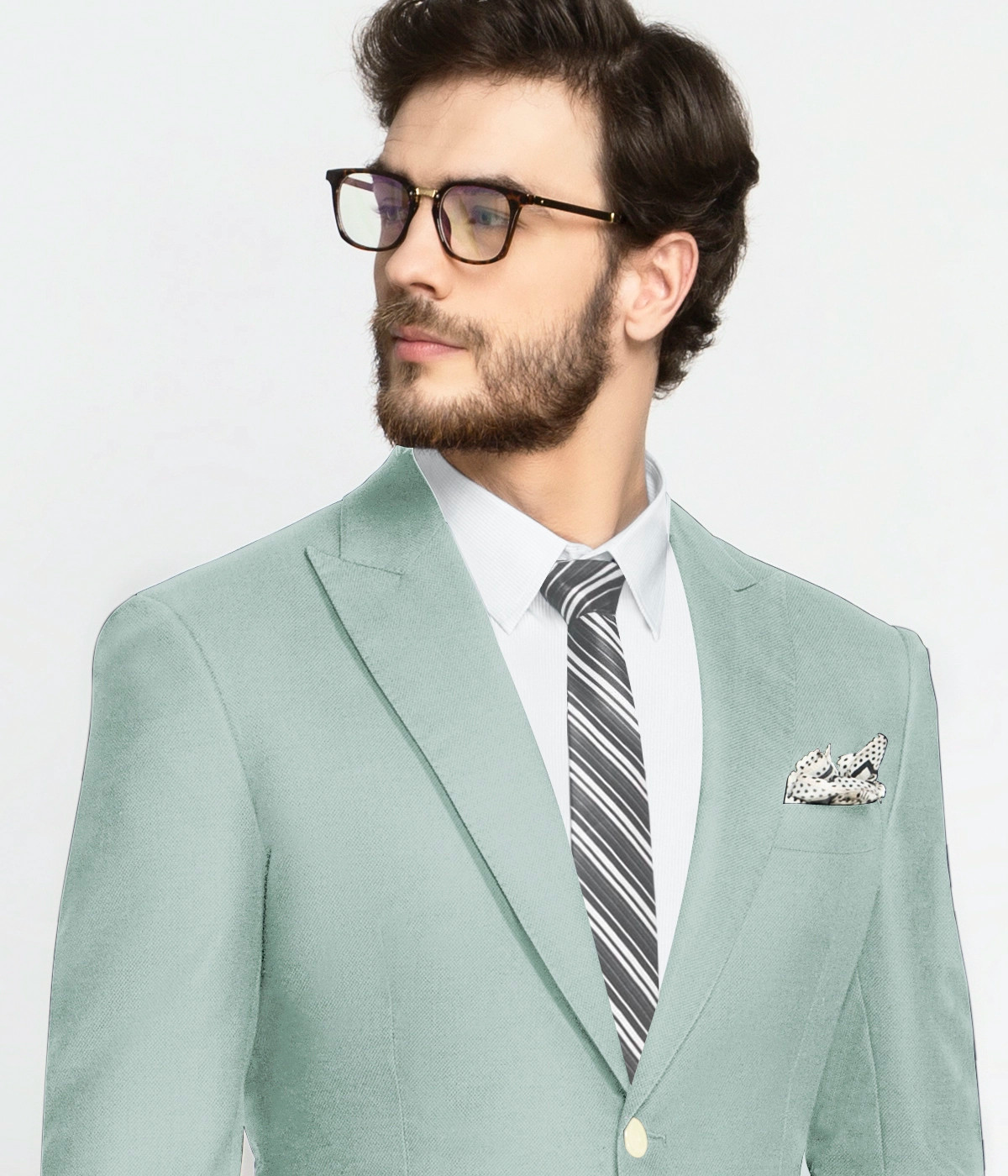 Vermont Pastel Mint Wool Blazer-1