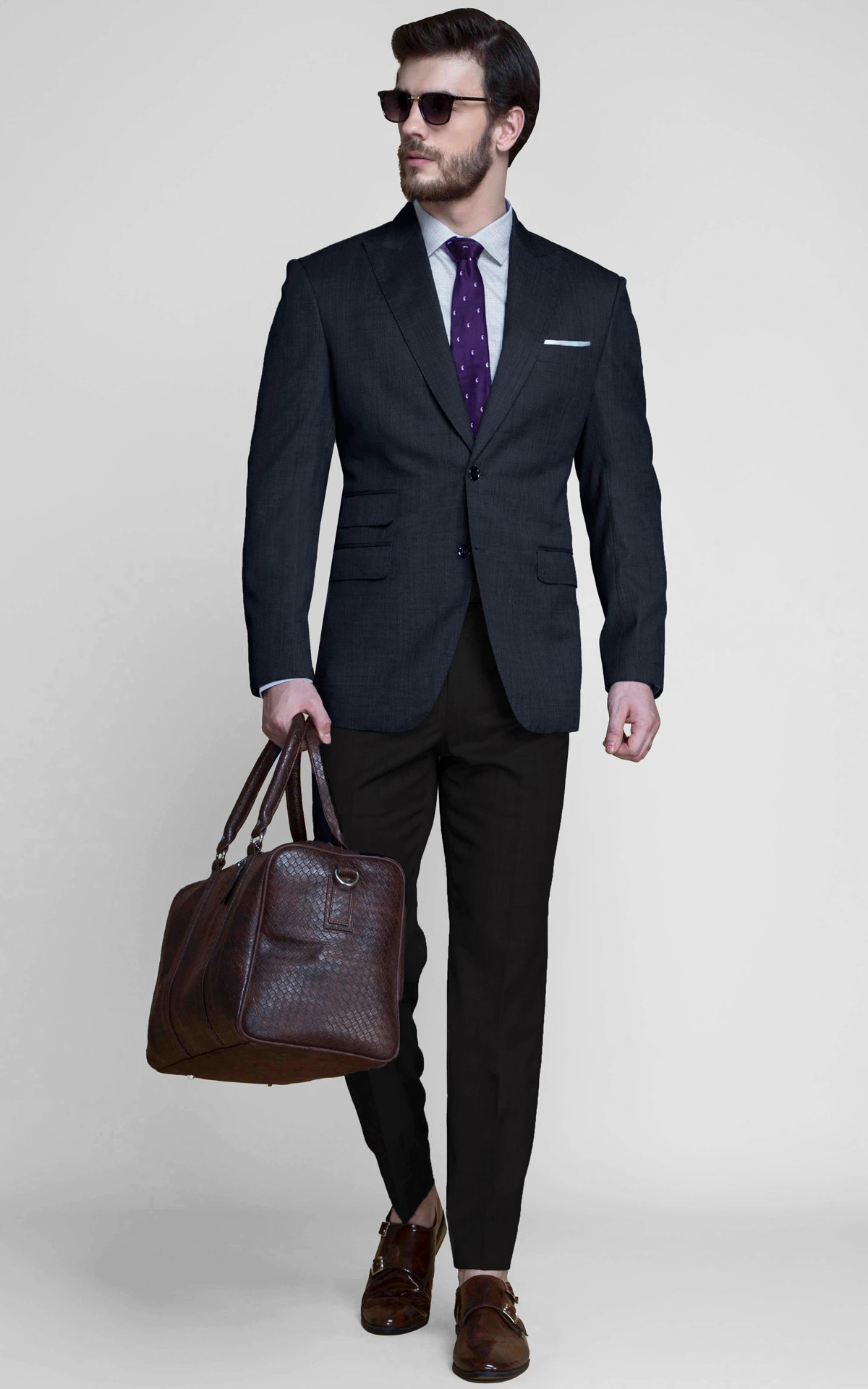 Hudson Charcoal Nailhead Blazer