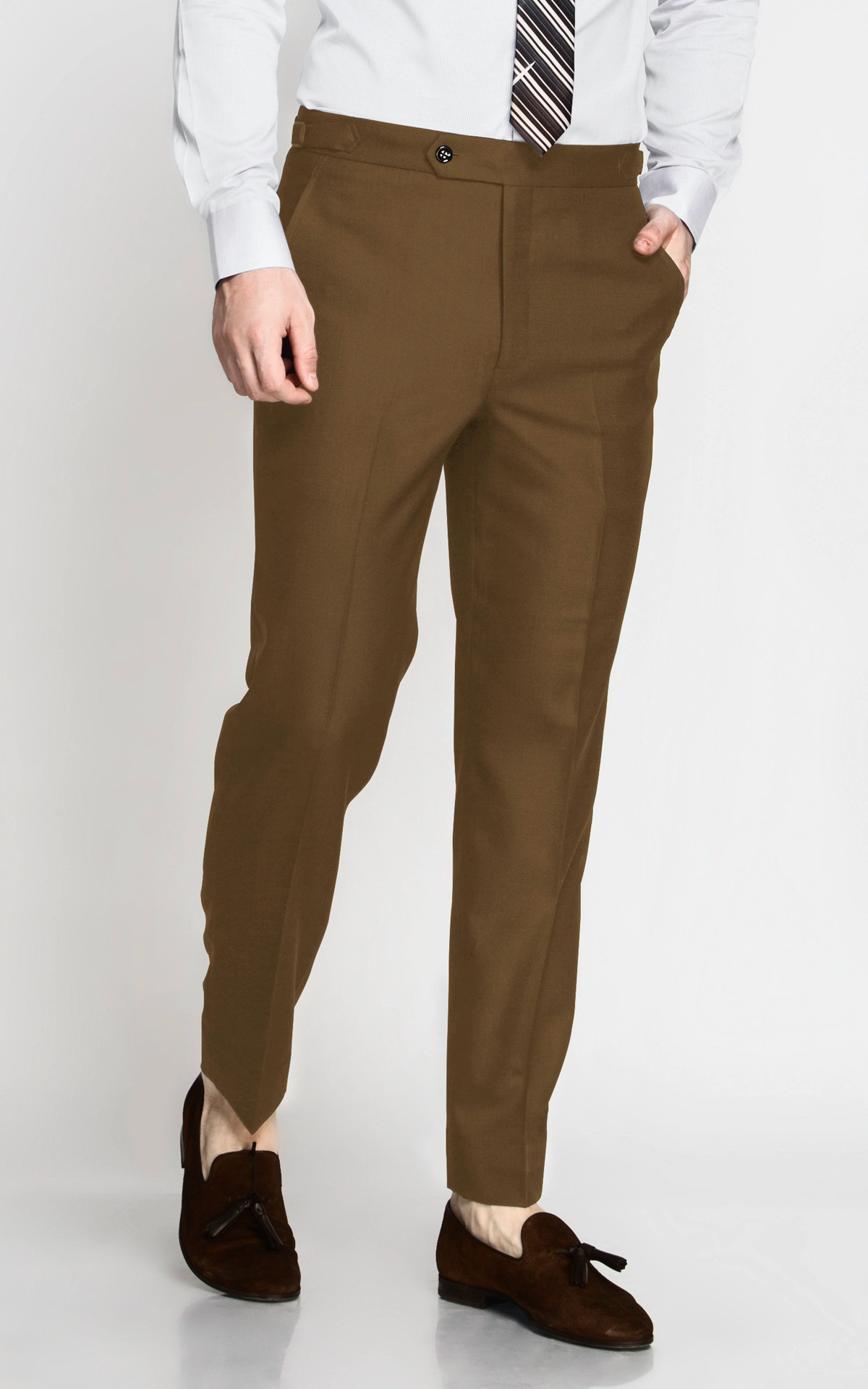 Earthy Country Brown Wool Pants