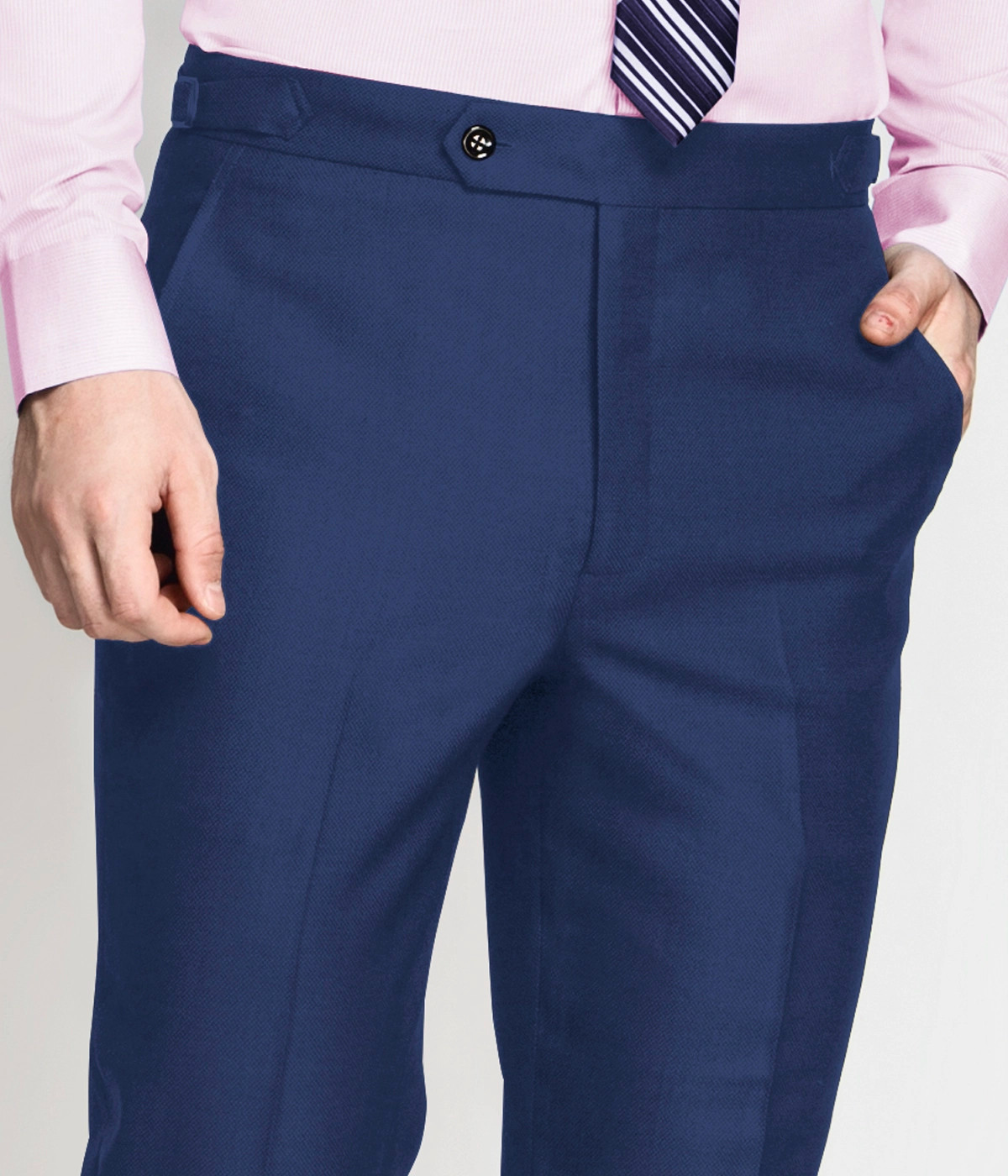 Phoenix Royal Blue Wool Pants-1