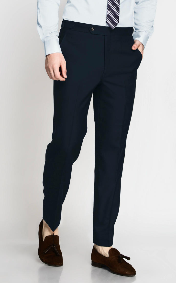 Bluish Black Wool Pants image