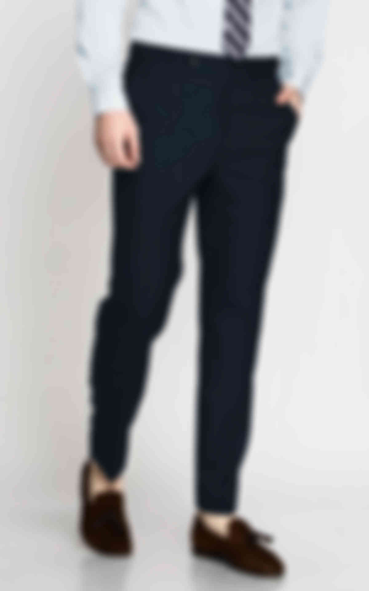 Bluish Black Wool Pants