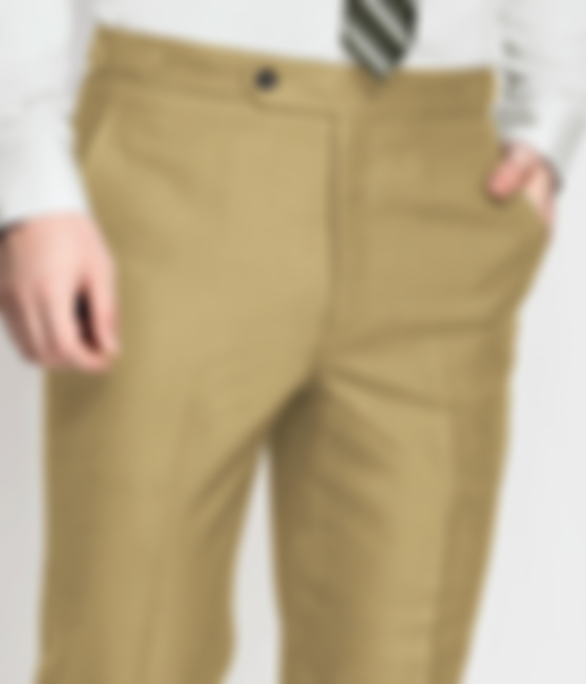 Golden Khaki Wool Pants-1
