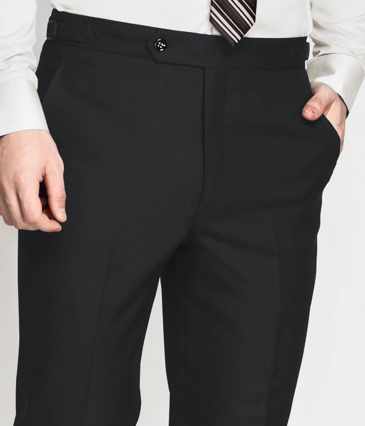 Deep Black Wool Pants - A.i. Perfect Fits