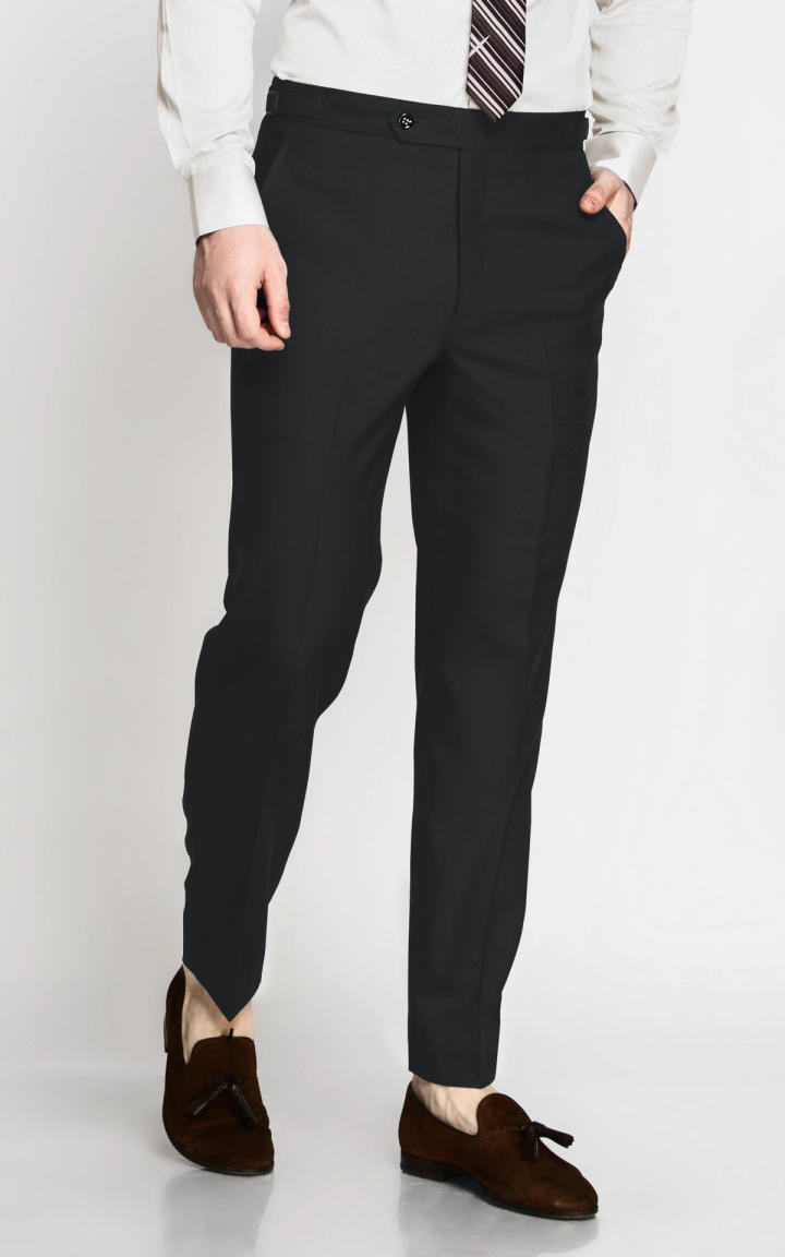 Deep Black Wool Pants image