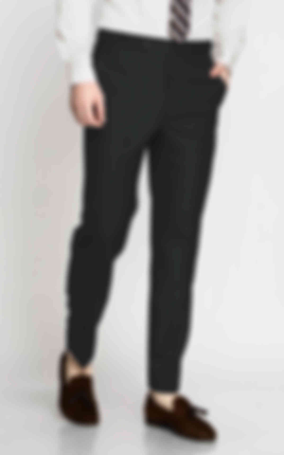 Deep Black Wool Pants