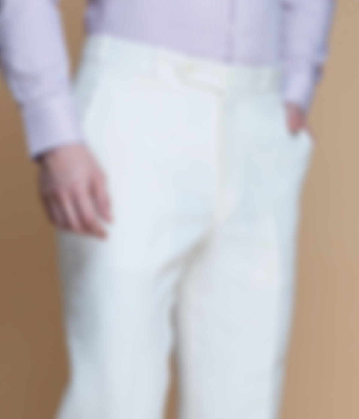 Cardiff Off White Linen Pants-1