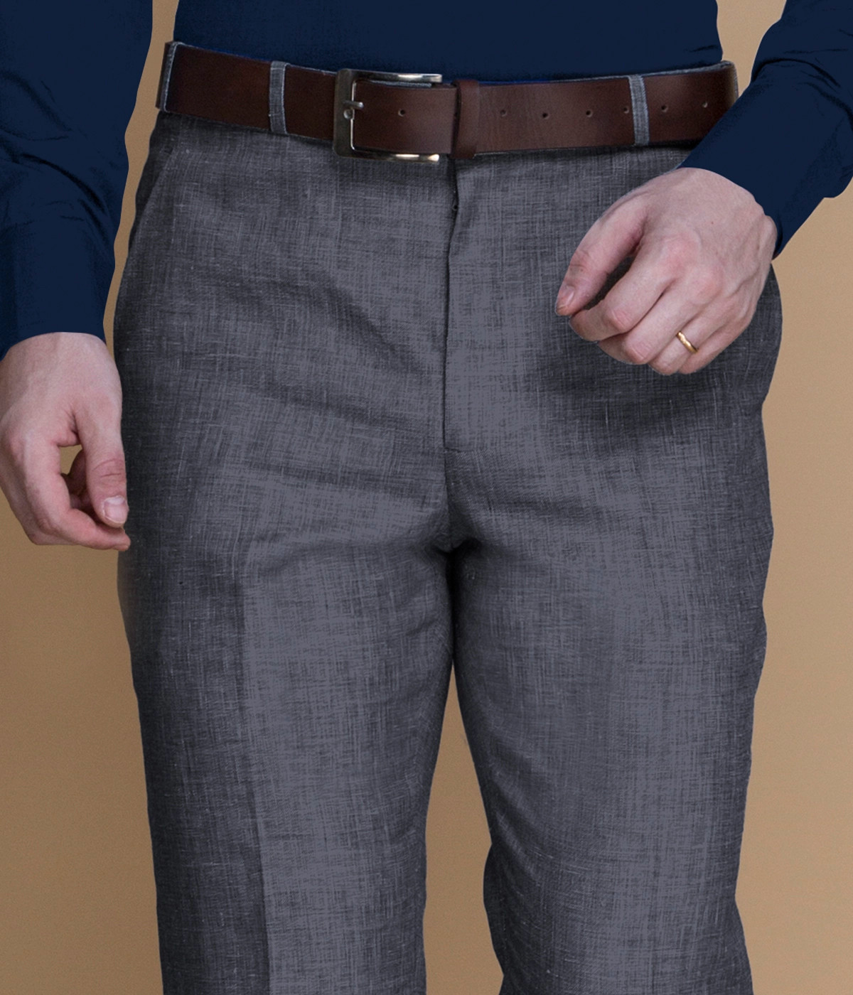 Irish Grey Linen Pants-1
