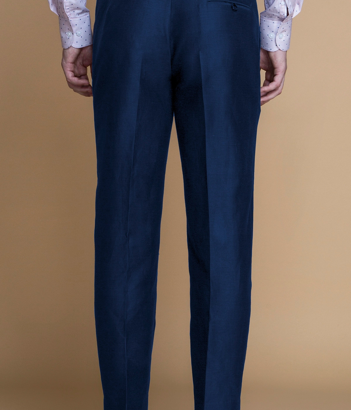 Soho Blue Linen Wool Pants- view-1