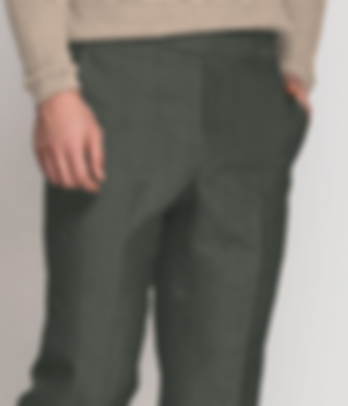 Khaki Green Linen Pants-1