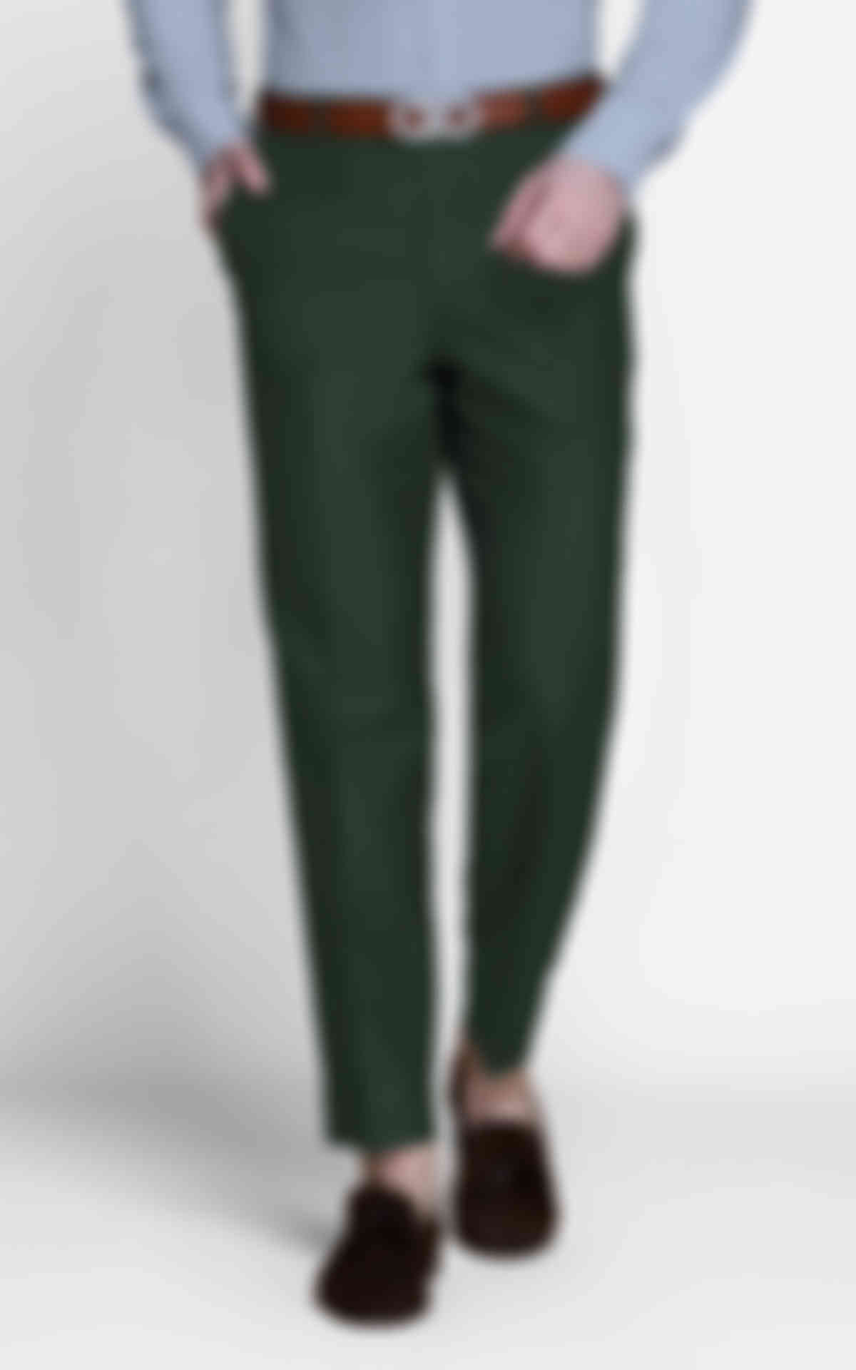 Forest Green Linen Pants