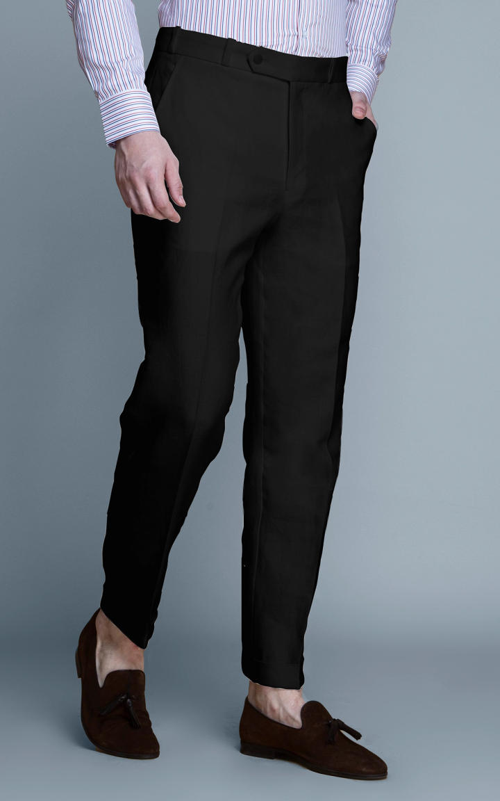 Miami Black Linen Pants image