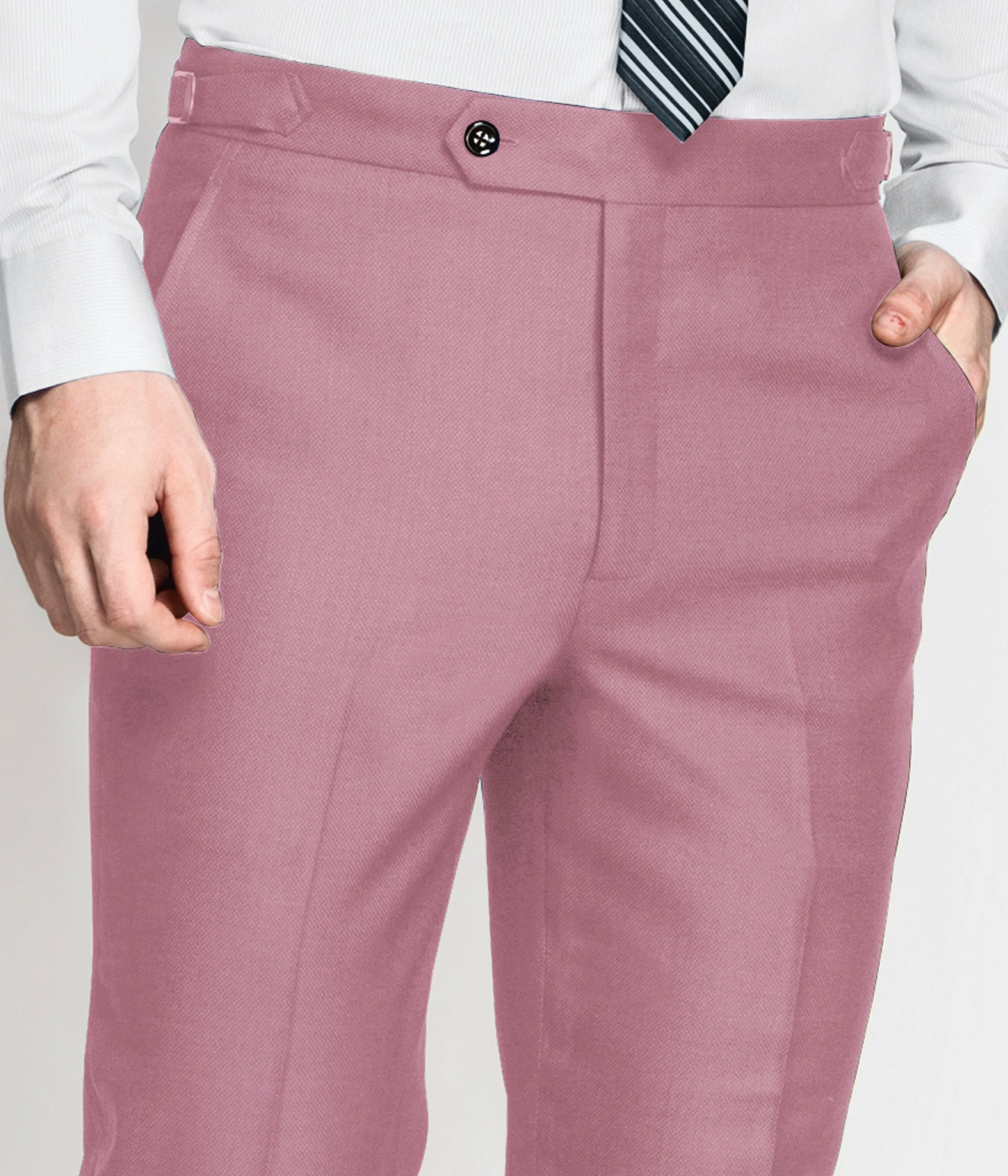 High-rise wool-blend pants in pink - Chloe | Mytheresa