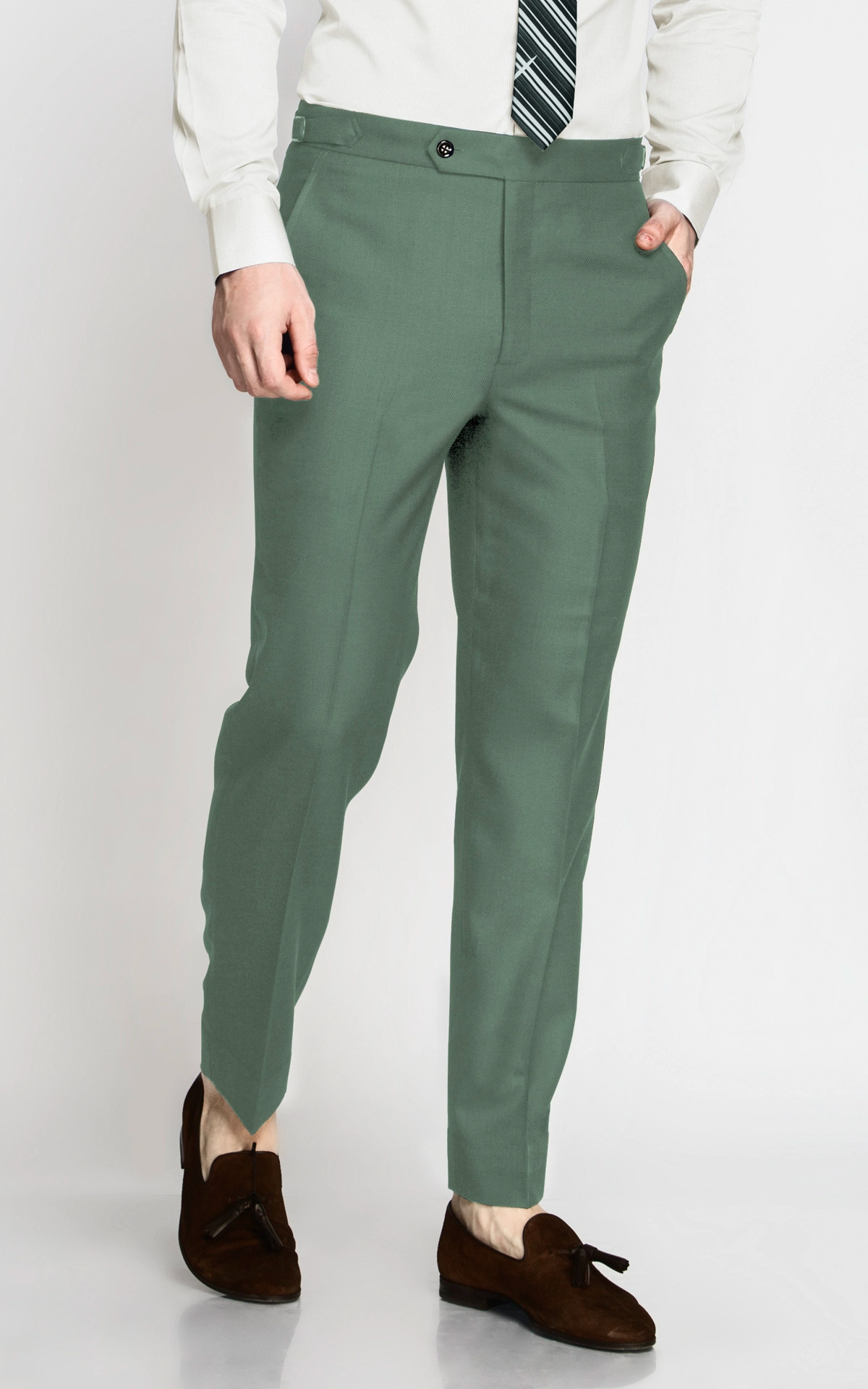 Sage Green Wool Pants