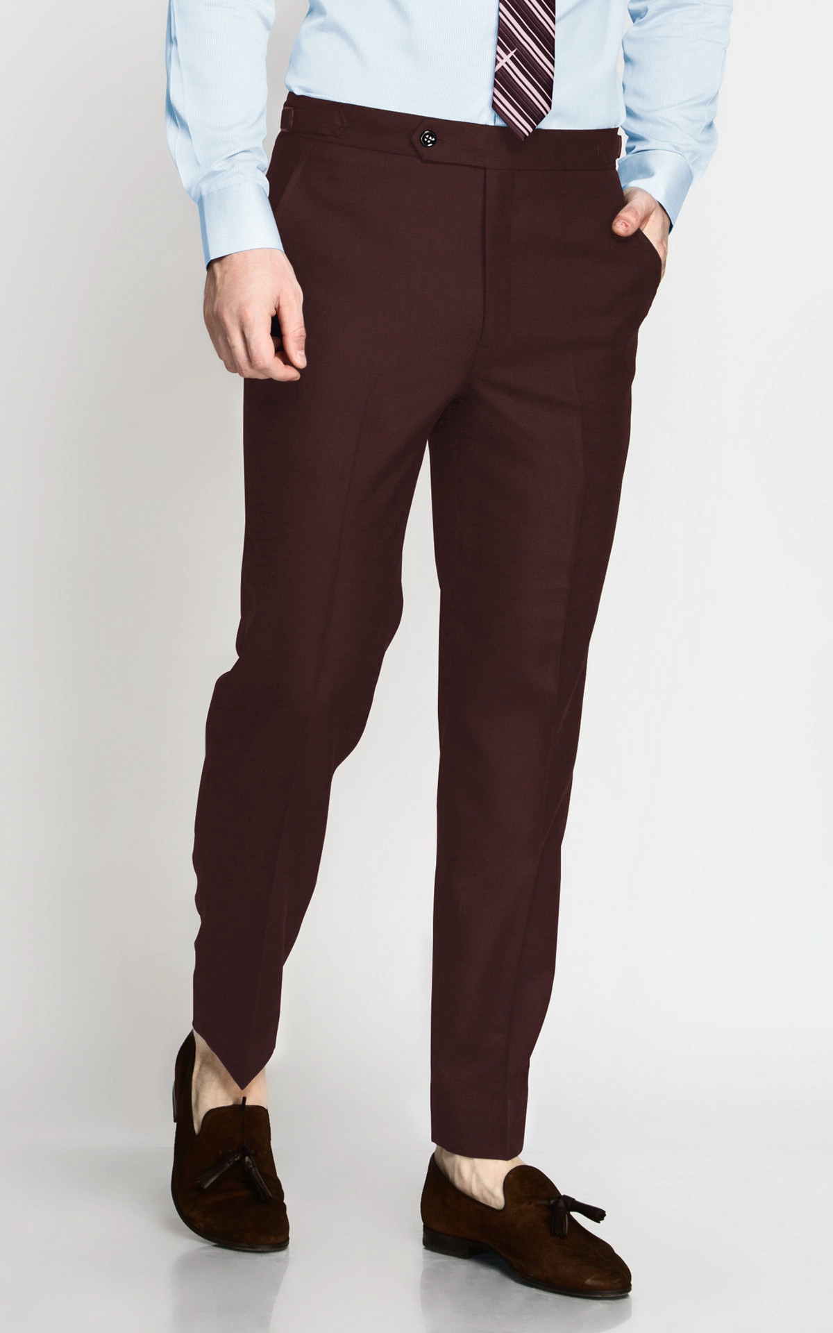 Barcelona Burgundy Wool Pants