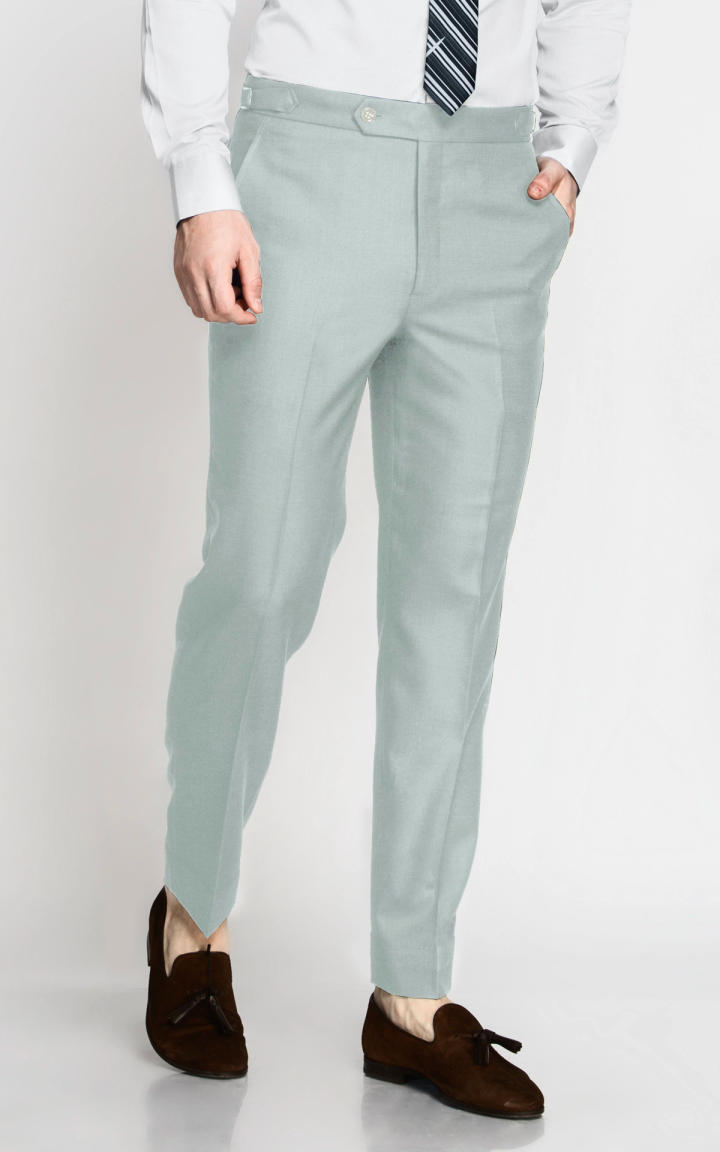 Nordic Pastel Mint Wool Pants image