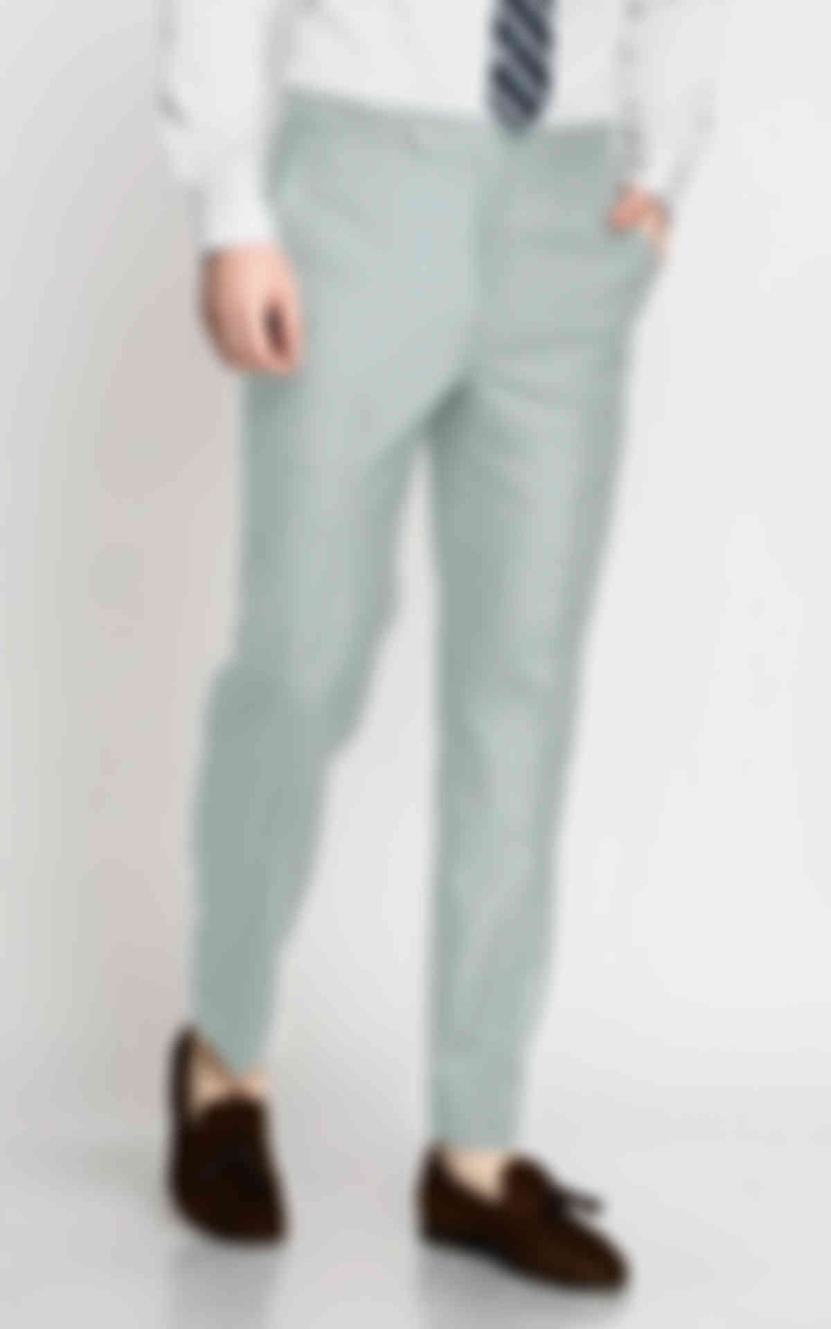 Nordic Pastel Mint Wool Pants