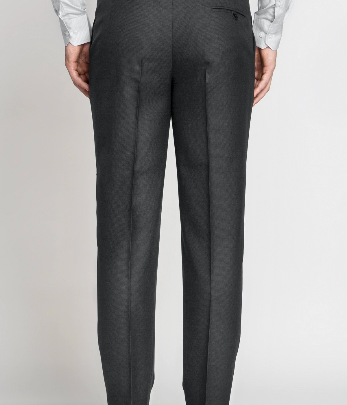 Charcoal Grey Stretch Wool Pants- view-1