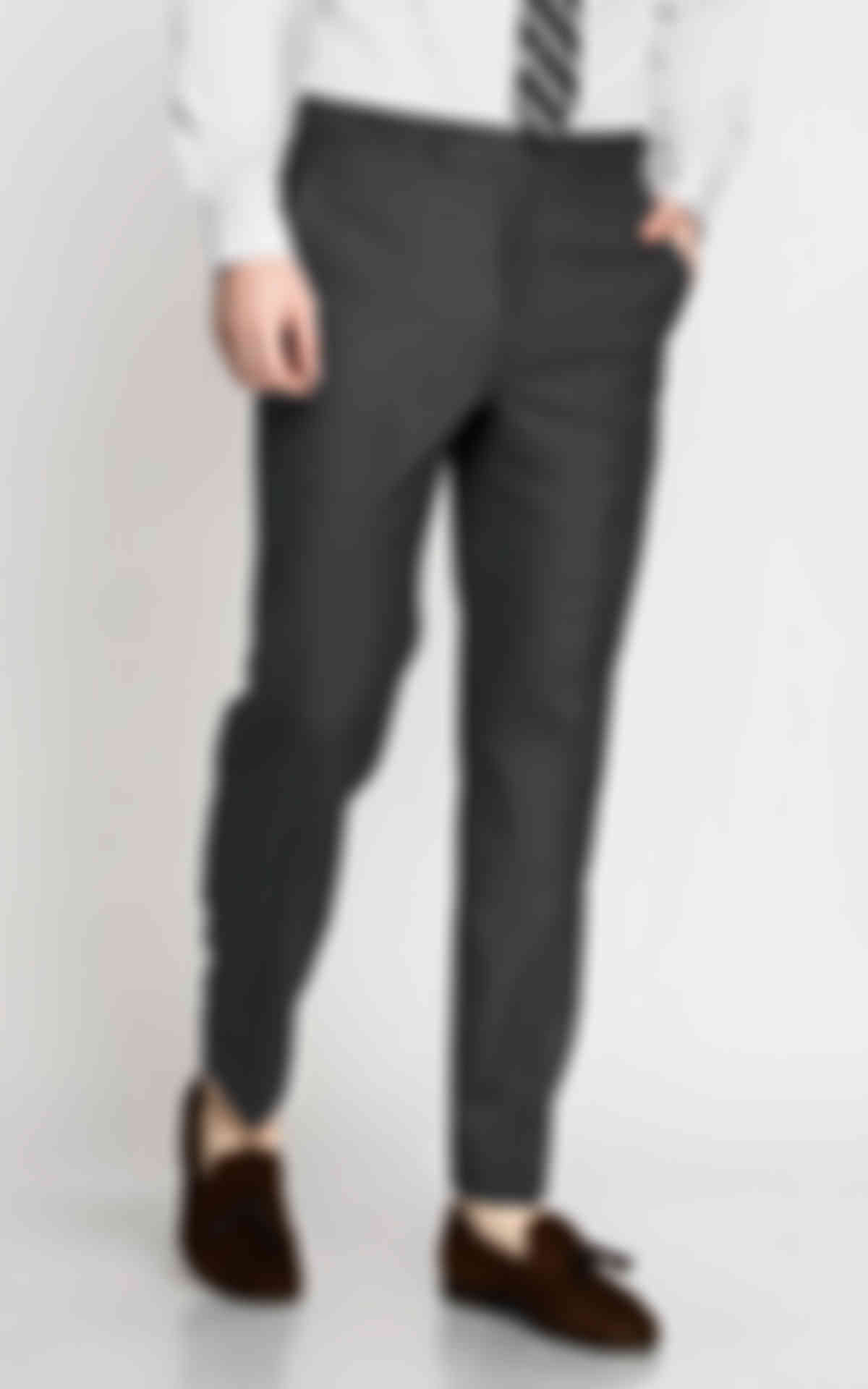 Charcoal Grey Stretch Wool Pants