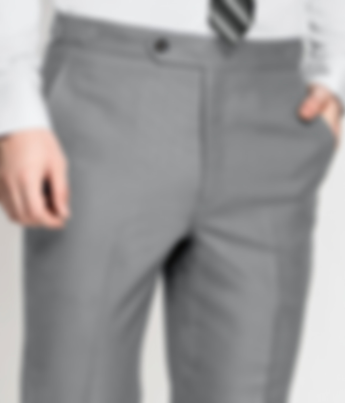 Slate Gray Stretch Wool Pants-1