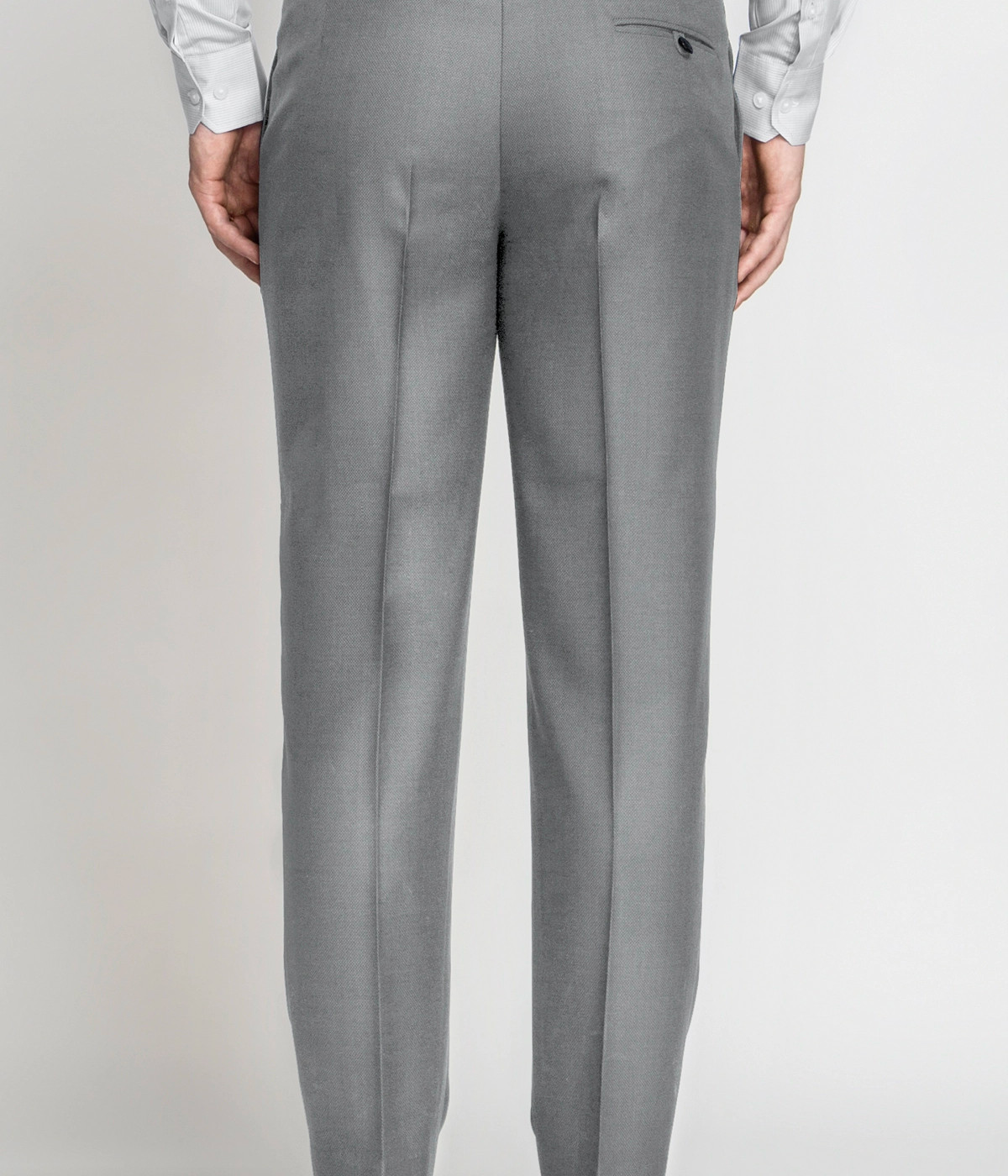 Slate Gray Stretch Wool Pants- view-1