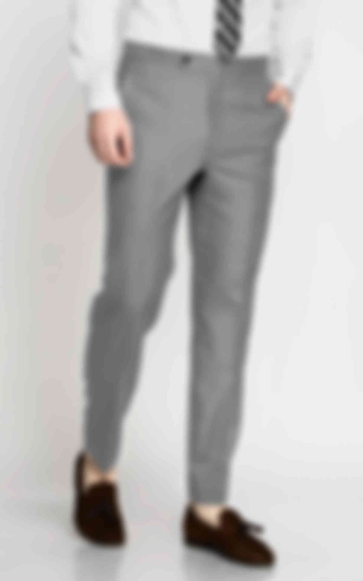 Slate Gray Stretch Wool Pants