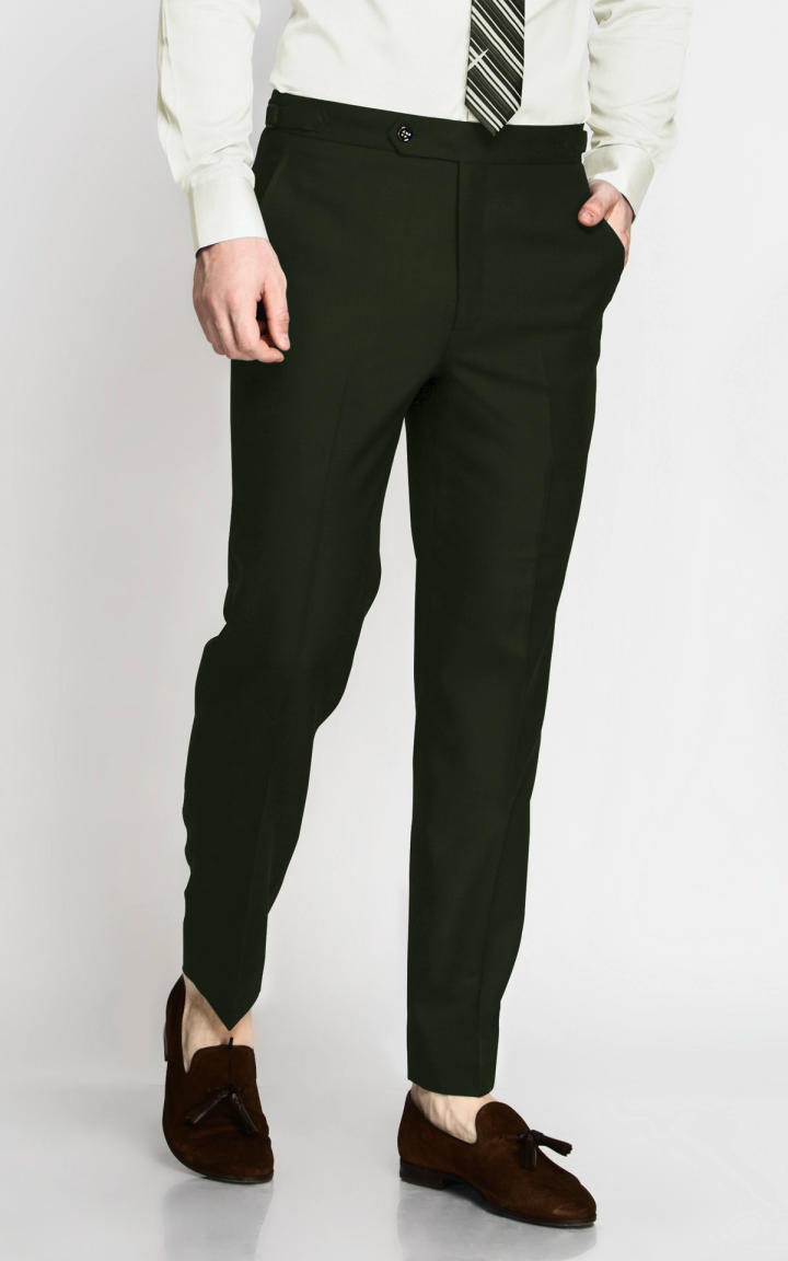 Wyoming Forest Green Wool Pants image