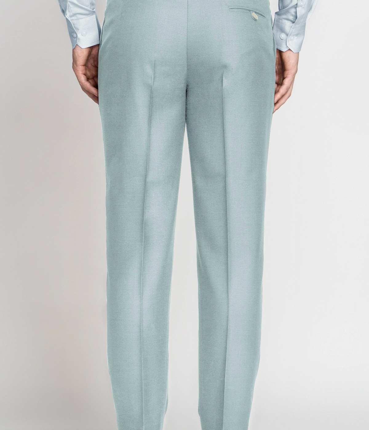 Sky Blue Stretch Wool Pants- view-1