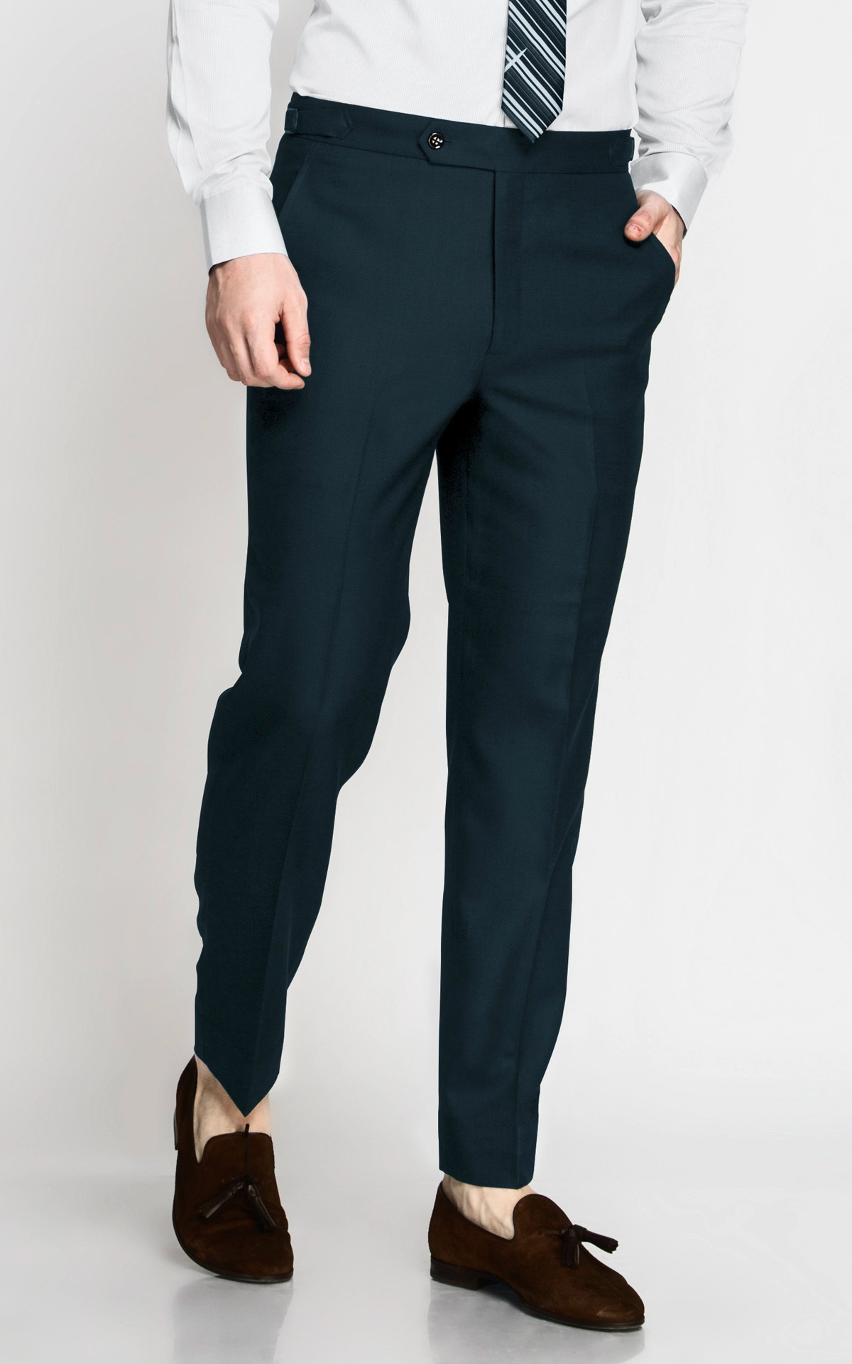 Teal Green Wool Pants