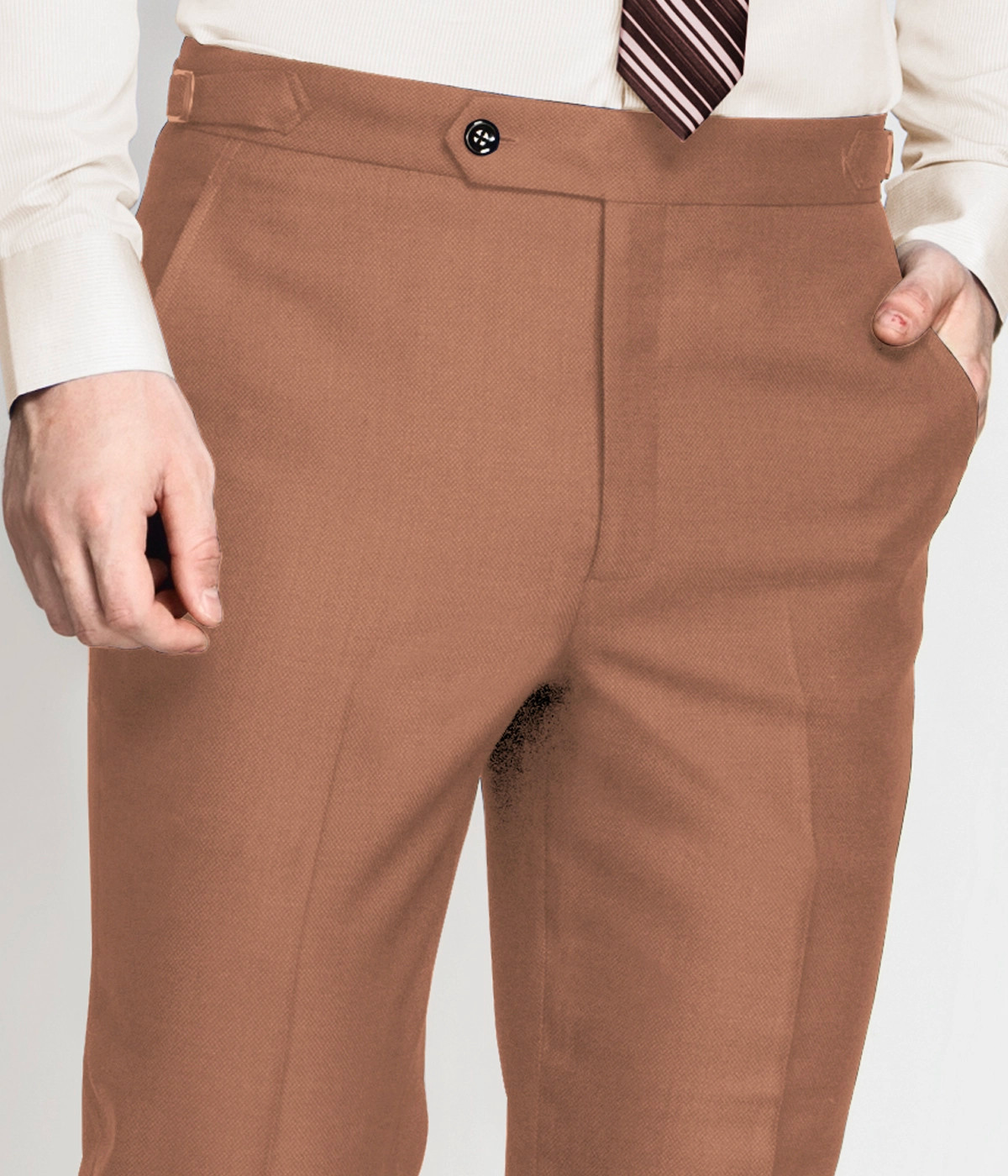 Sedona Pastel Rust Wool Pants-1