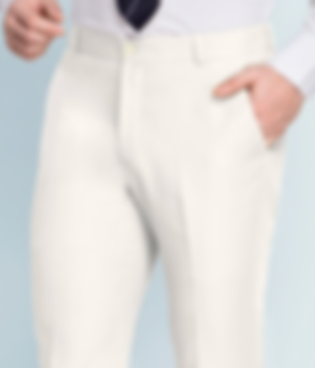 Vegas Ivory Cotton Pants-1